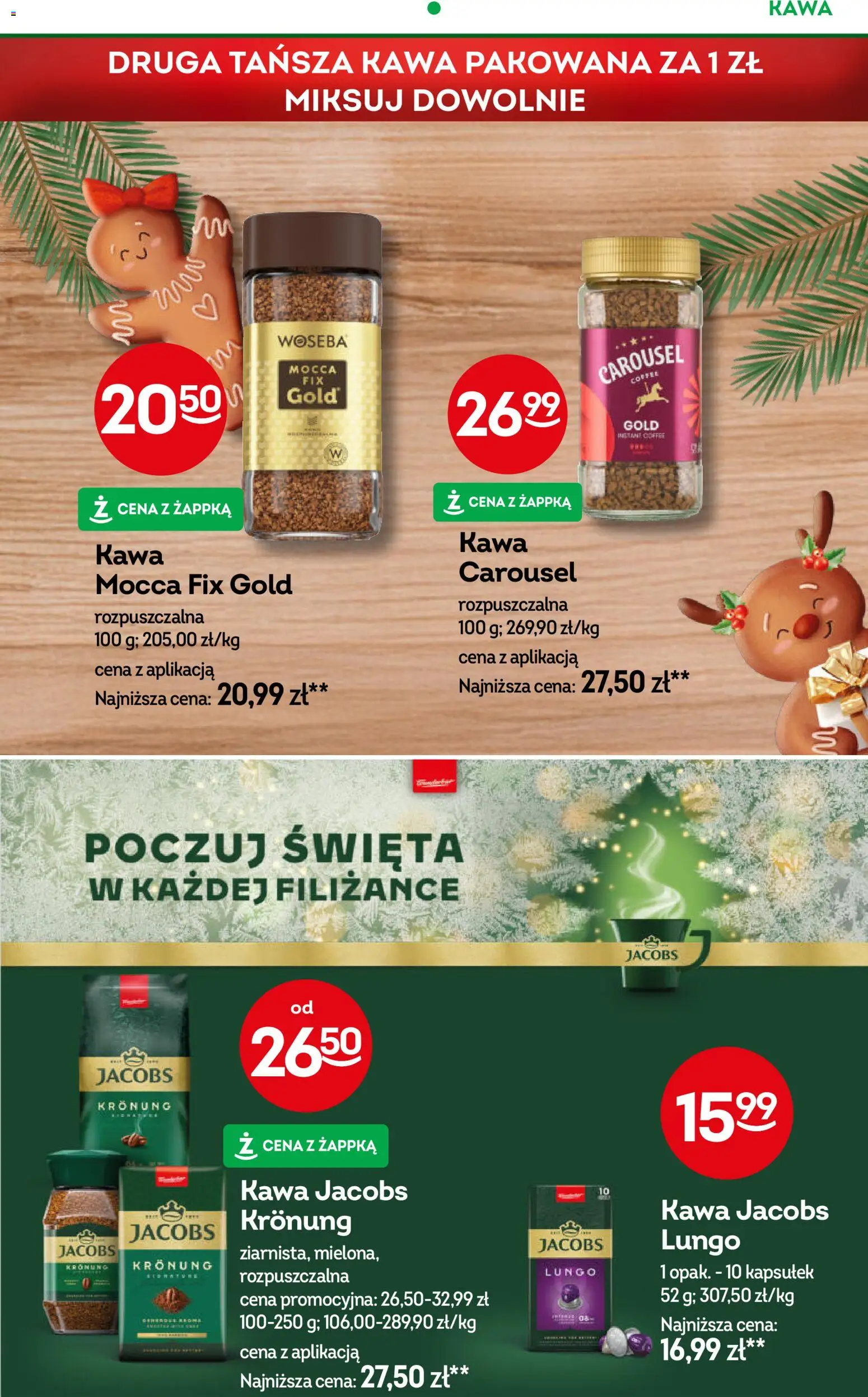 Żabka Gazetka - Codzienne produkty od 17.12.2025 | Strona: 20 | Produkty: Kawa jacobs, Kawa