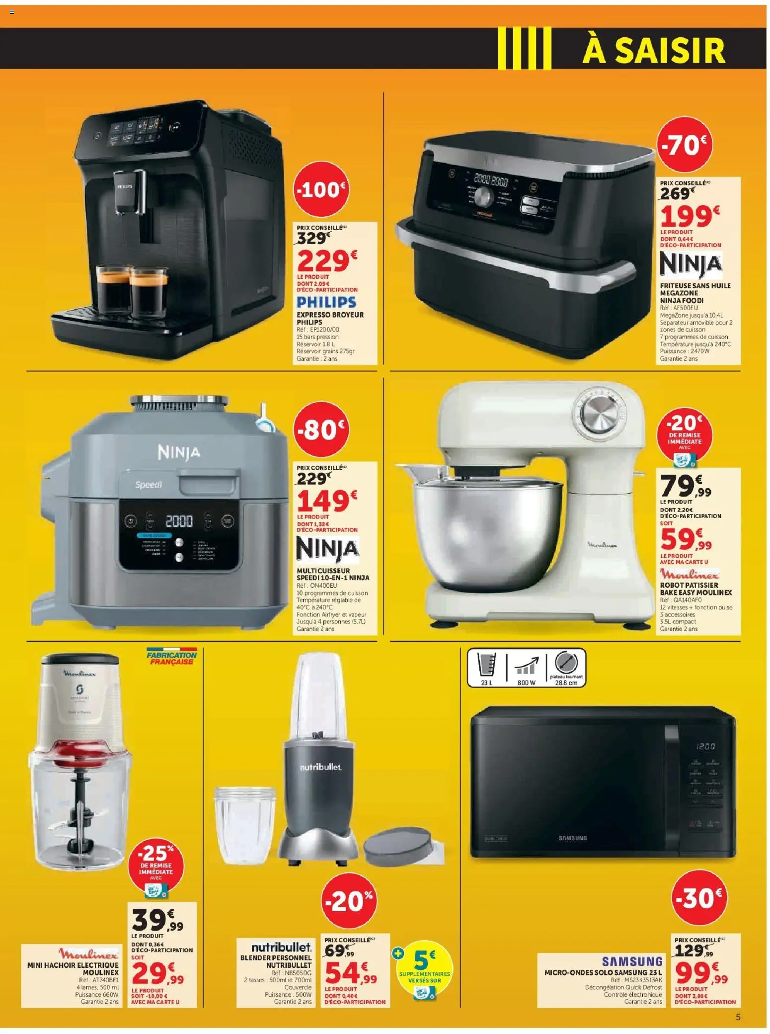 {H1} | Page: 5 | Produits: Ninja foodi, Blender, Plateau, Broyeur