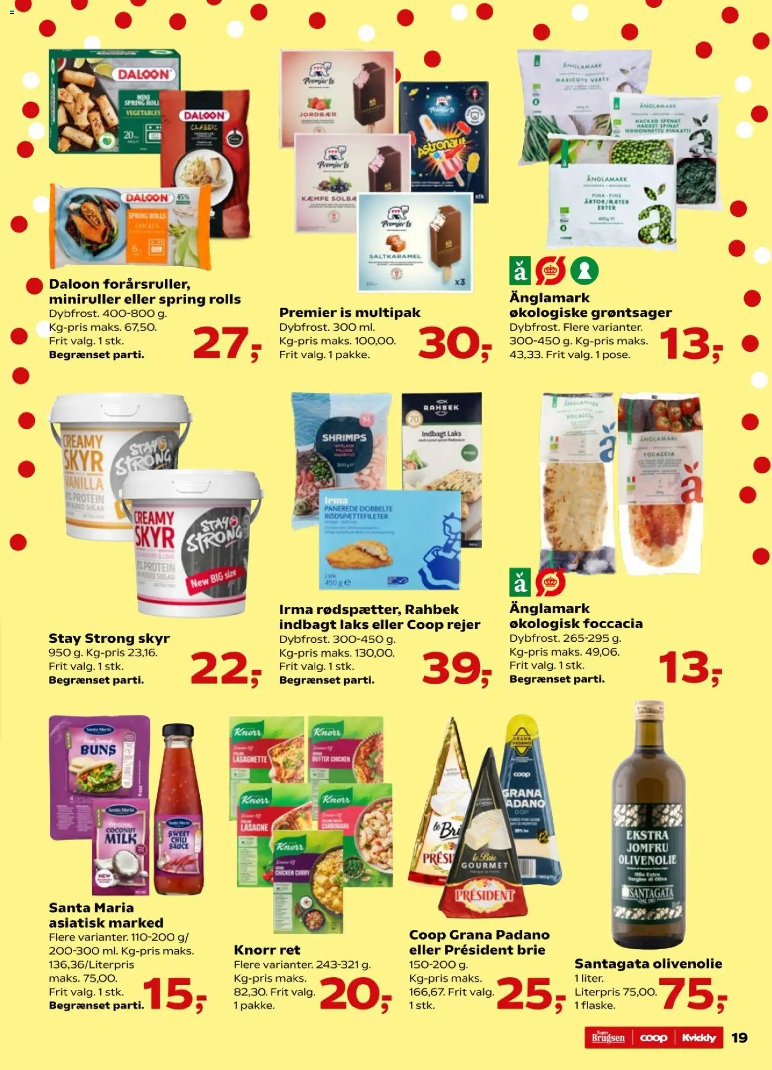 Kvickly tilbudsavis – gyldig fra 23.01.2026 | Side: 19 | Produkter: Skyr, Is, Carpete, Olivenolie