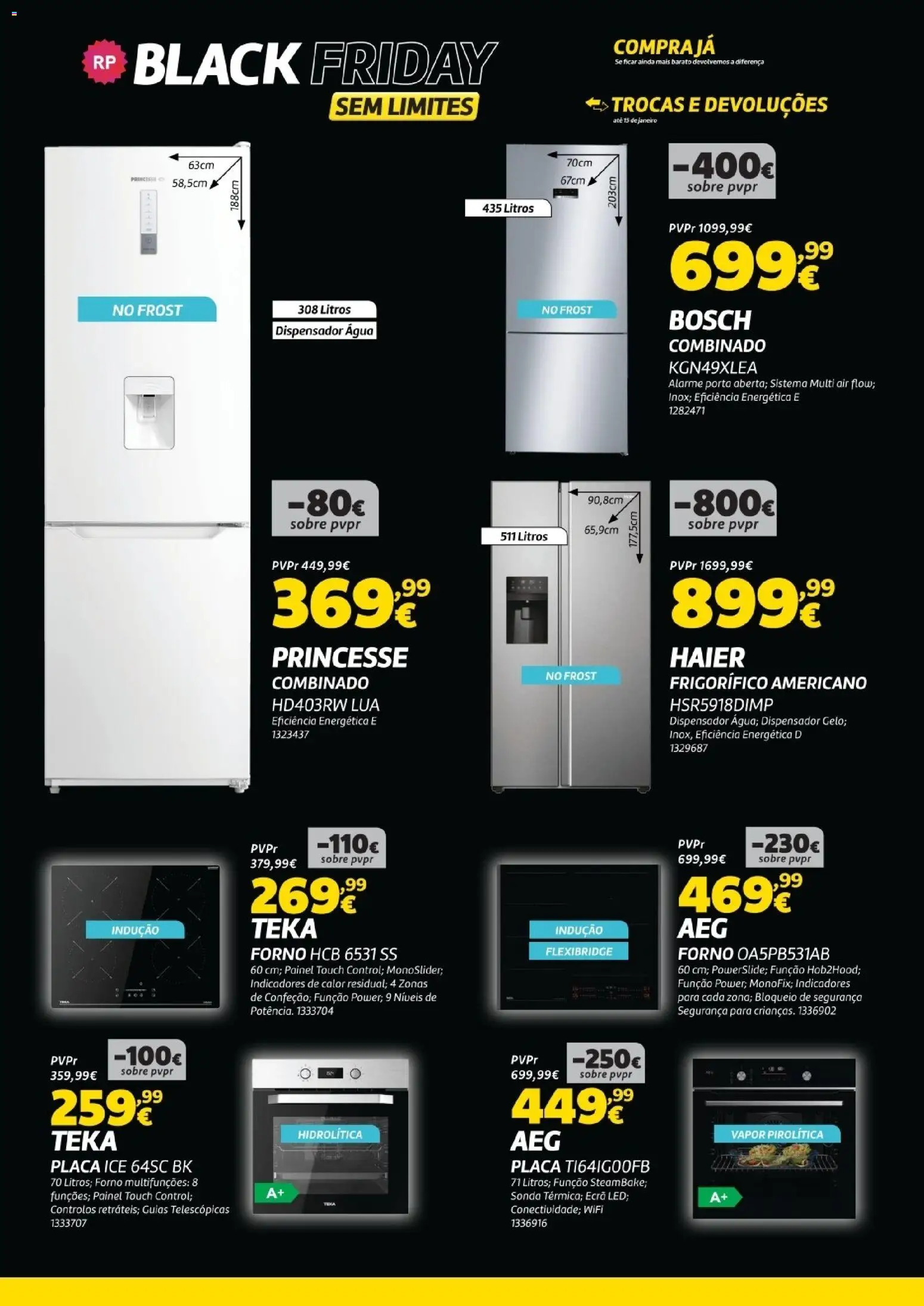 Radio Popular - Black Friday │ válido de 14.11.2025 | Página: 7 | Produtos: Agua, Porta, Forno, Frigorífico