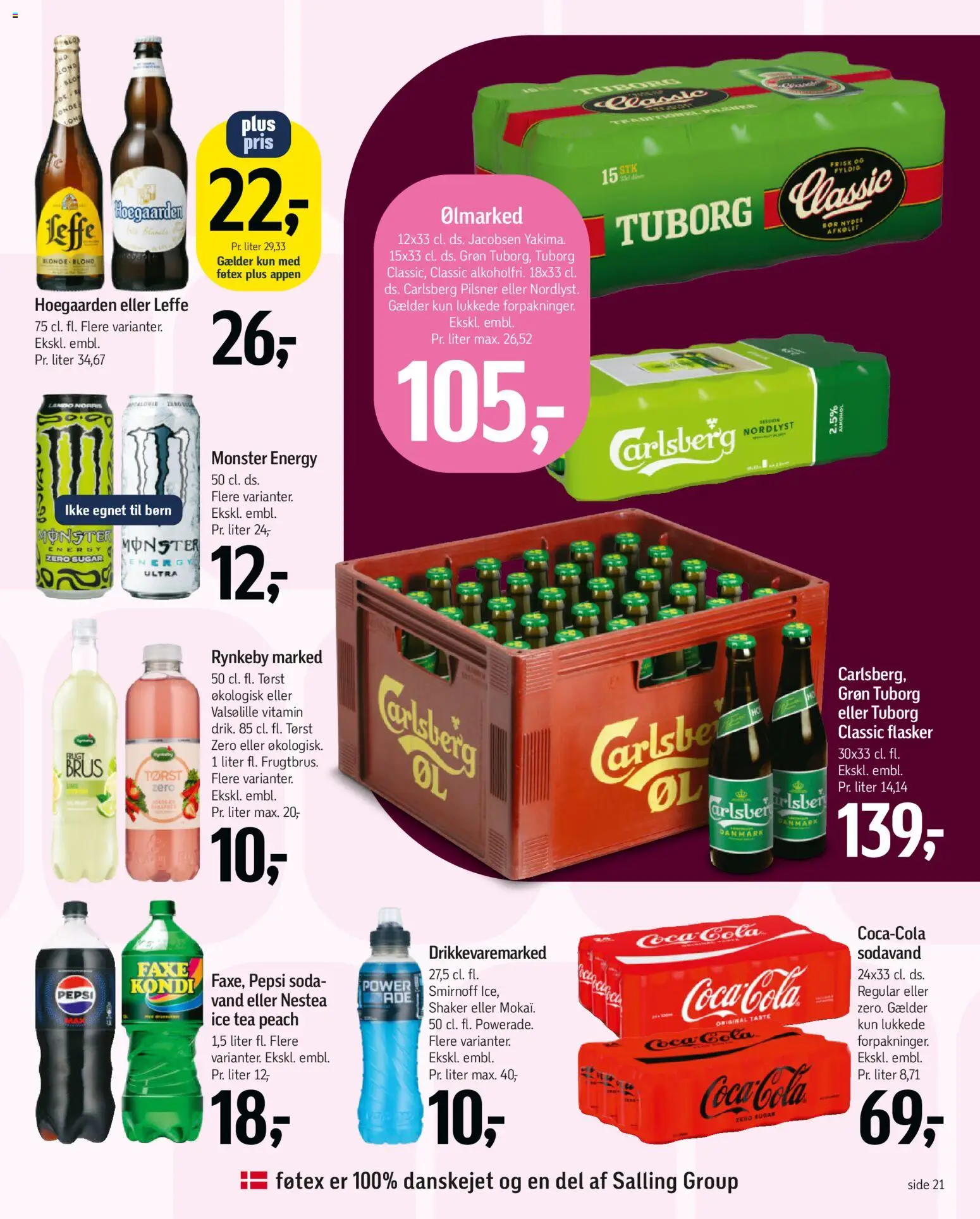 Føtex tilbudsavis – gyldig fra 16.01.2026 | Side: 40 | Produkter: Coca Cola, Sodavand, Faxe Kondi, Pepsi