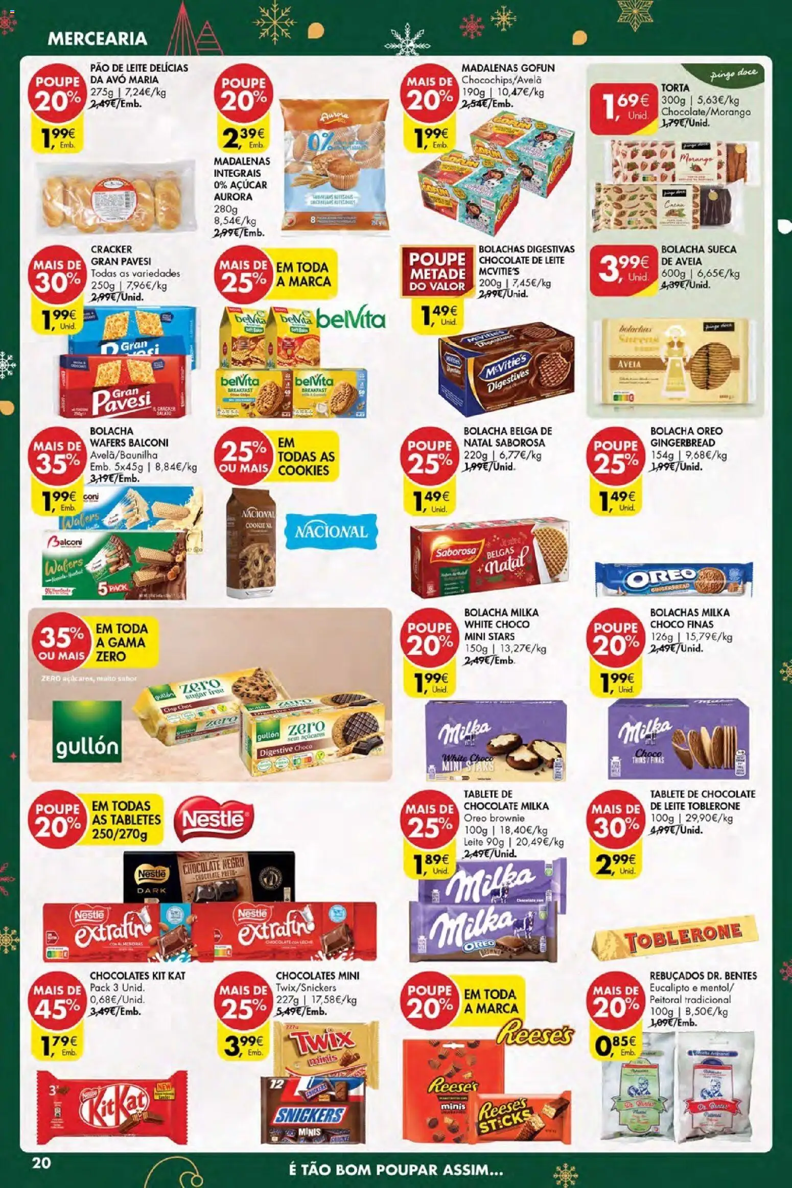 Pingo Doce Poupe Esta Semana Açores │ válido de 11.12.2025 | Página: 22 | Produtos: Rebuçados, Leite, Pão, Torta