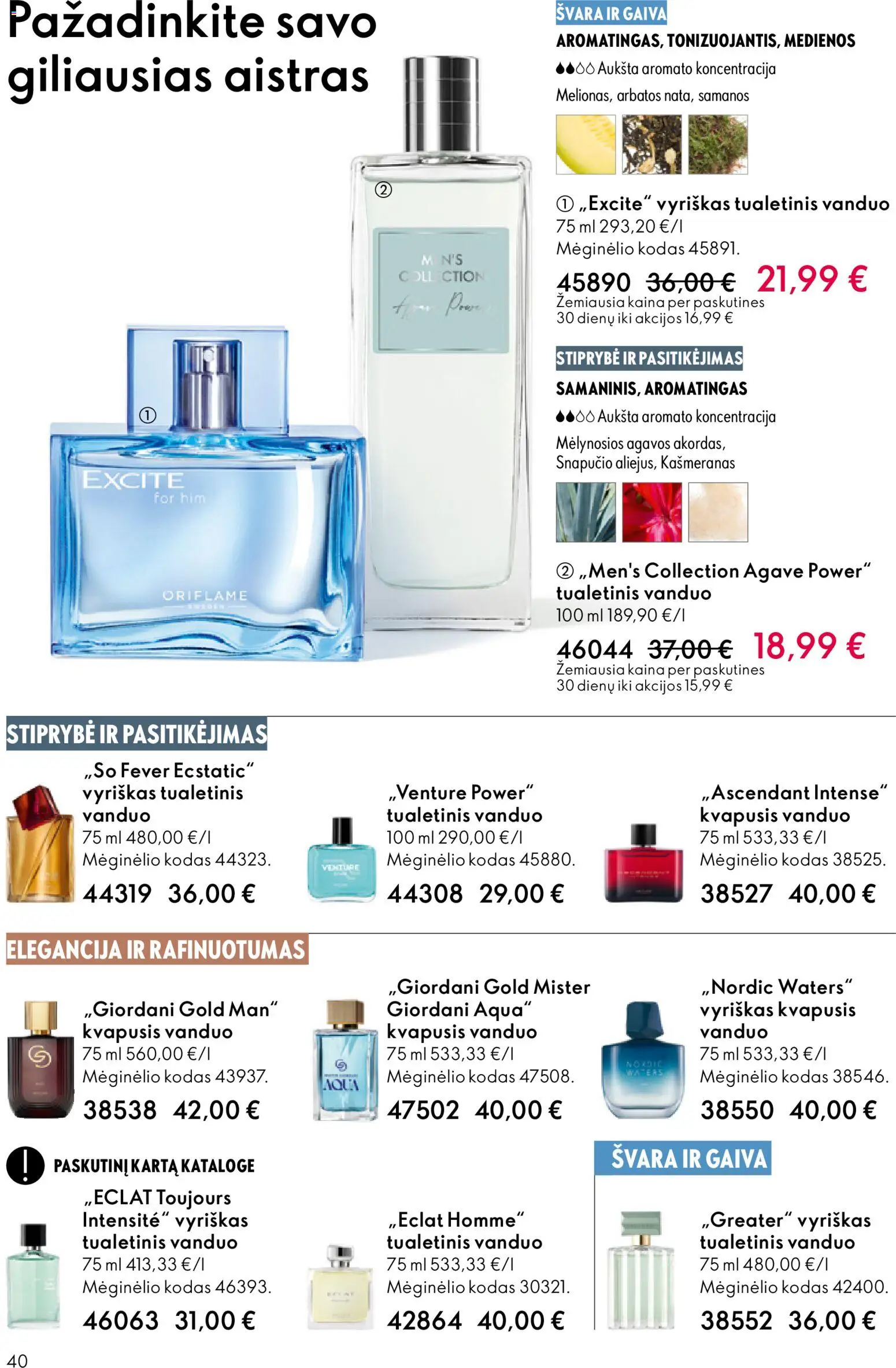 Oriflame akcijos nuo 28.01.2026 | Puslapis: 40 | Prekių: Kvapusis vanduo, Tualetinis vanduo