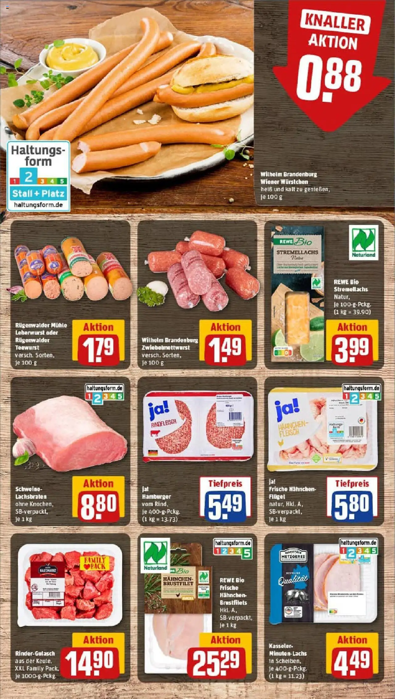 Rewe prospekt Hanau	 – gültig ab 13.10.2025 | Seite: 8 | Produkte: Mühle, Hahnchen, Wiener wurstchen, Rindfleisch
