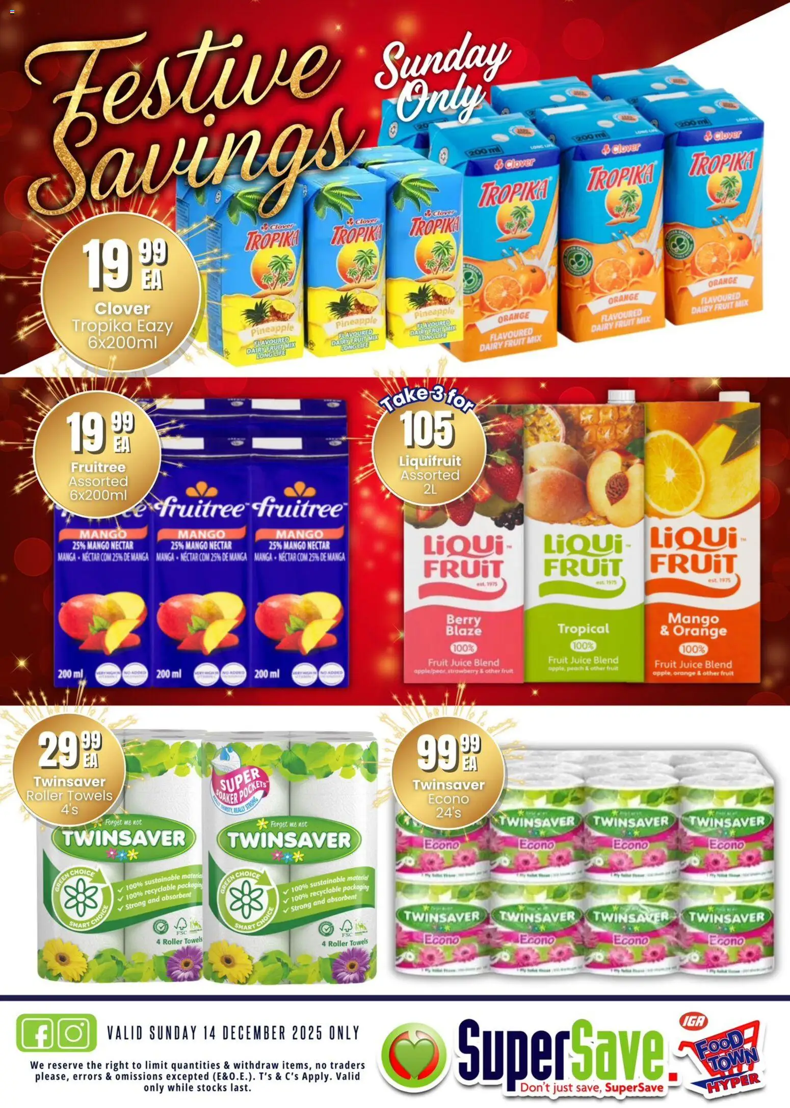 New Super Save catalogue – valid from 14.12.2025 | Page: 7 | Products: Juice, Pineapple, Fruit, Peach