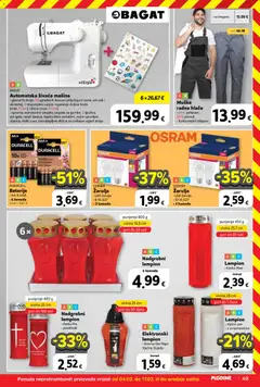 Plodine - Katalog - Pregled kataloga iz trgovine Plodine, vrijedi od 04.02.2026 | Stranica: 49 | Proizvodi: Hlače, Lampion, Baterije, Rezač