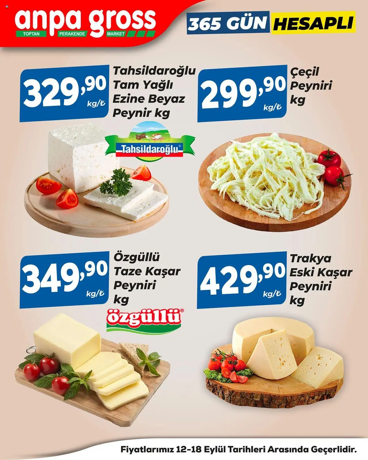 Anpa Gross Katalog - 12.09.2025 tarihinden itibaren geçerlidir | Sayfa: 1 | Ürünler: Peynir