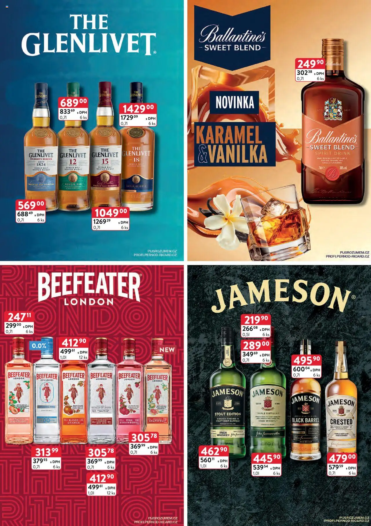 Astur & Qanto leták - Velkoobchod 09/2025 od 01.09.2025 | Strana: 26 | Produkty: Whiskey, Jameson, Ballantine's, Beefeater