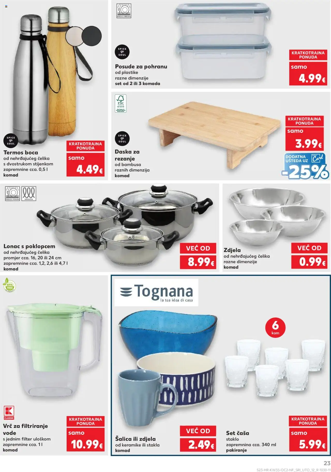 Kaufland katalog | vrijedi od 27.08.2025 | Stranica: 23 | Proizvodi: Šalica, Lonac, Termos, Daska za rezanje