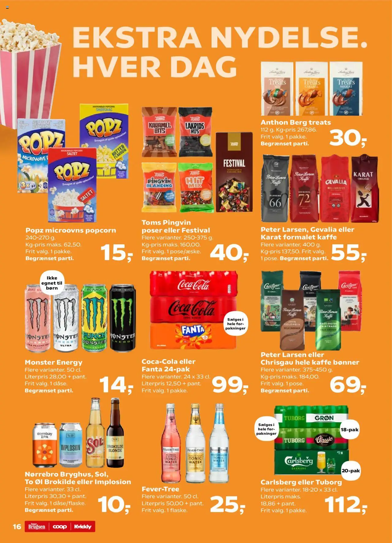 Kvickly tilbudsavis – gyldig fra 19.09.2025 | Side: 16 | Produkter: Popcorn, Lakrids, Fanta, Cola