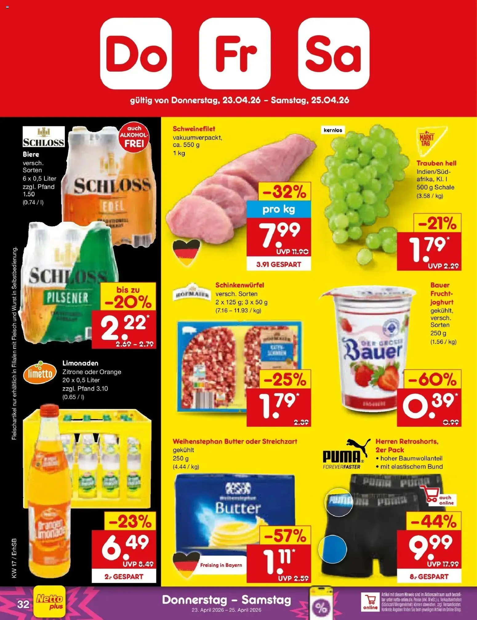 Netto Marken-Discount Prospekt München	 – gültig ab 20.04.2026 | Seite: 47 | Produkte: Joghurt, Schweinefilet, Zitrone, Fleisch