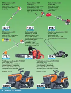 KTC katalog | vrijedi od 17.07.2025 | Stranica: 18 | Proizvodi: Kosilica, Pila, Rezač, Traktorska kosilica