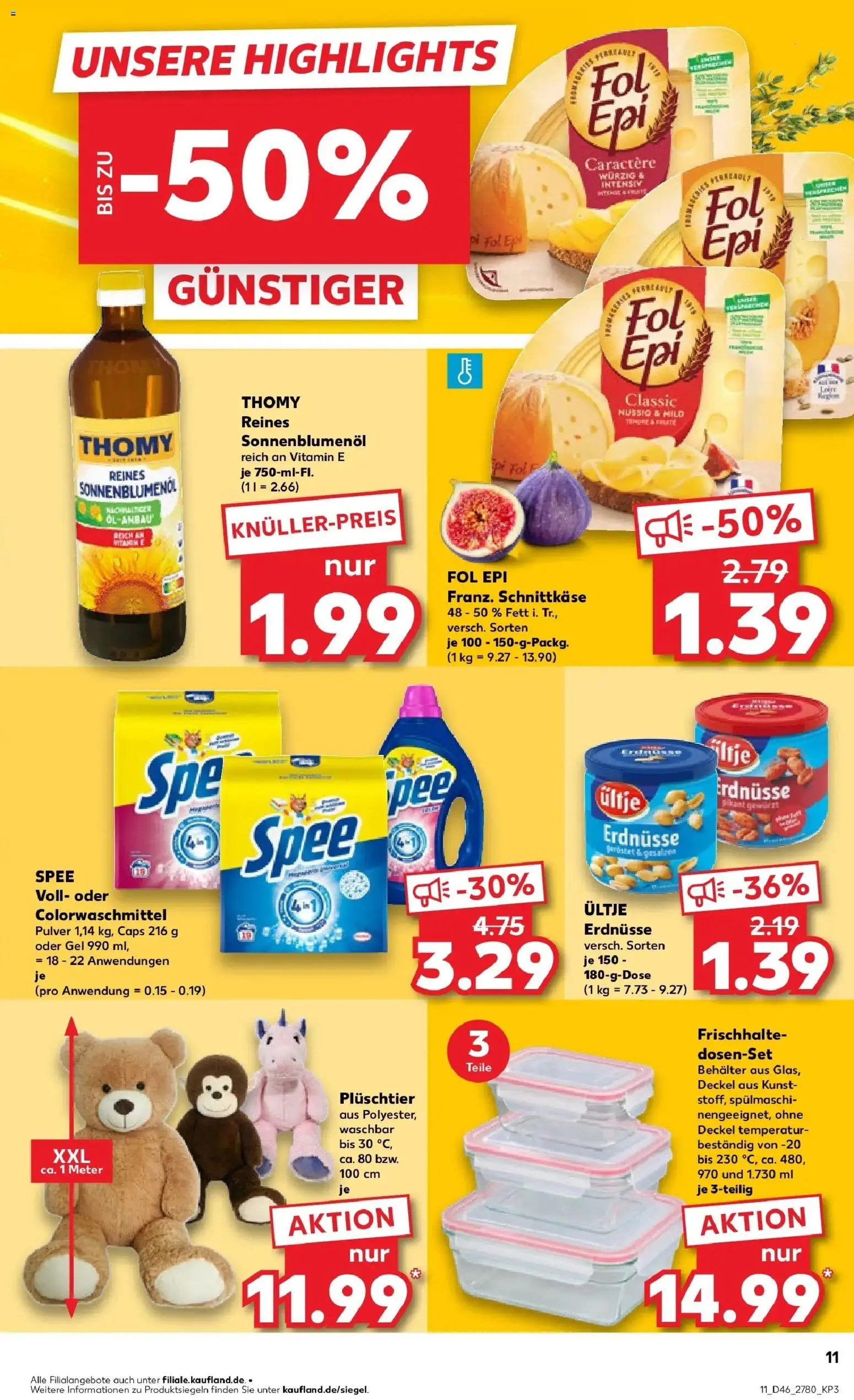 Kaufland prospekt Erfurt	 – gültig ab 13.11.2025 | Seite: 11 | Produkte: Ultje erdnusse, Erdnüsse, Sonnenblumenol, Spee