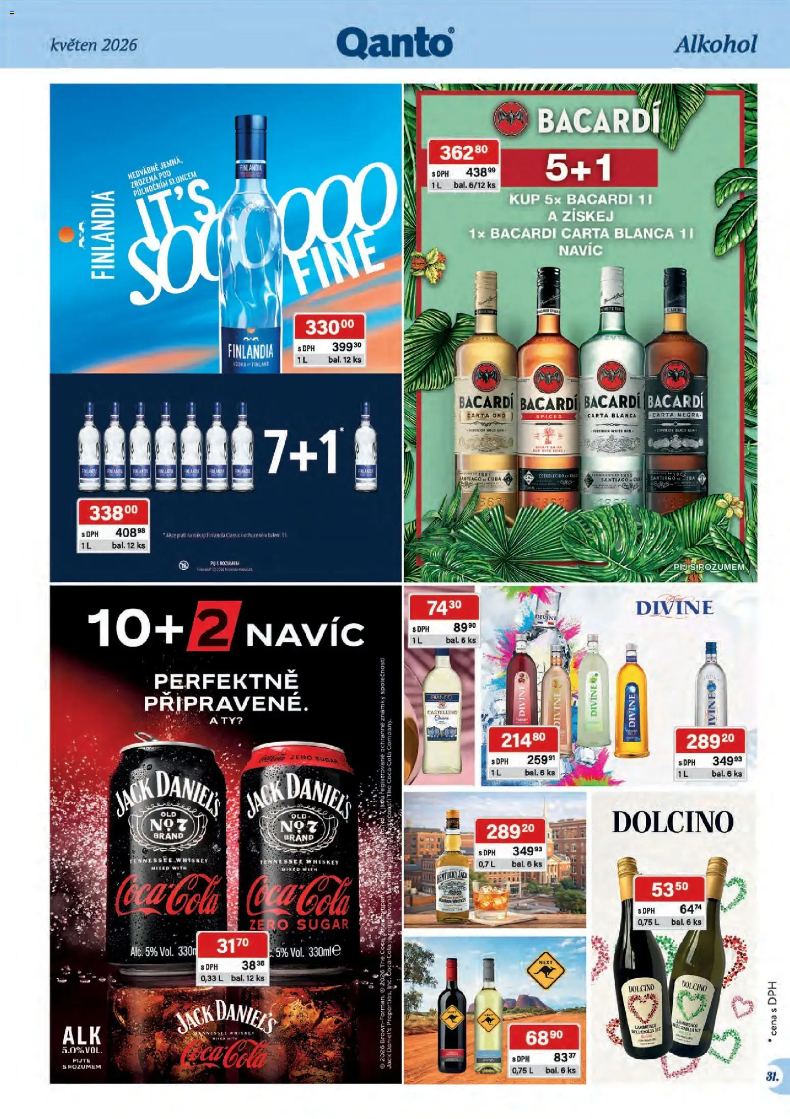 Astur & Qanto leták - Velkoobchod 05/2026 od 01.05.2026 | Strana: 31 | Produkty: Whiskey, Coca cola, Jack Daniel’s, Cola