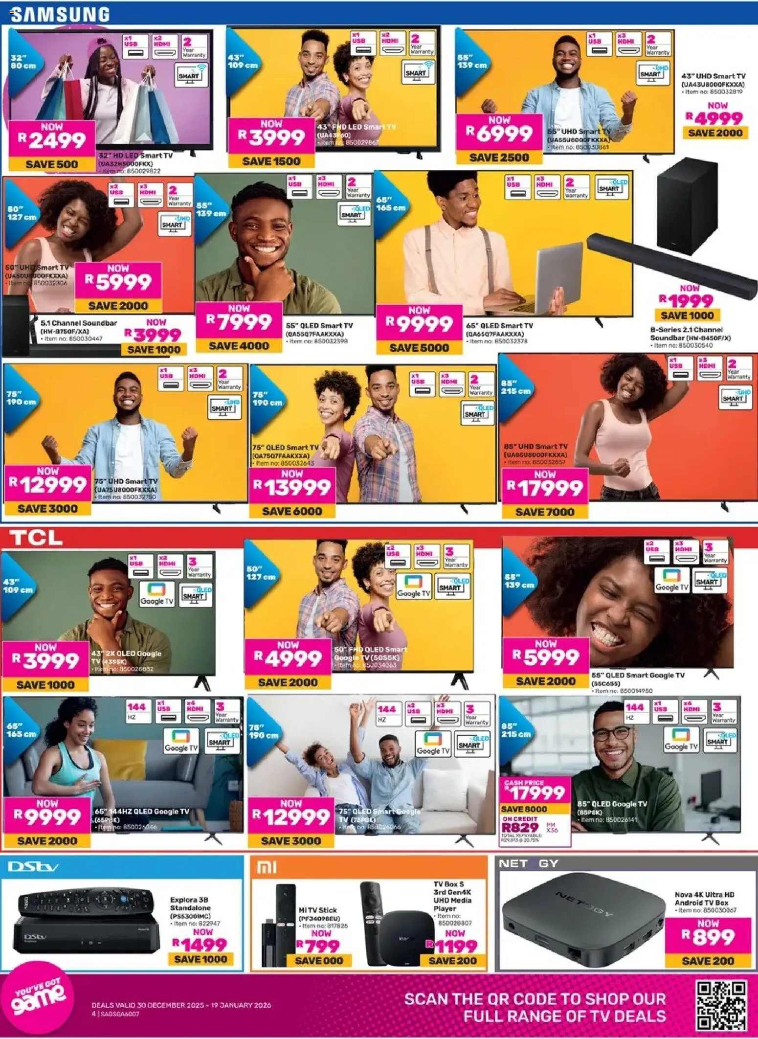 New Game catalogue – valid from 30.12.2025 | Page: 4 | Products: Player, TV, Box, Soundbar