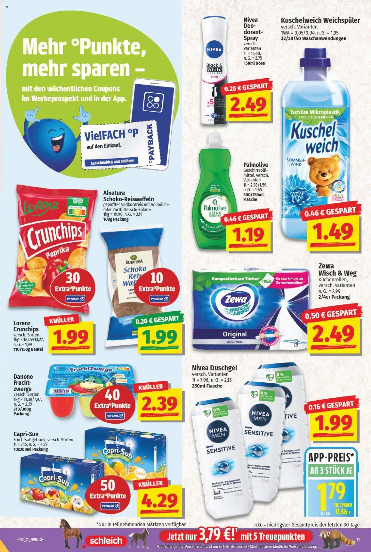 NP Discount Prospekt 	 – gültig ab 29.09.2025 | Seite: 11 | Produkte: Fruchtzwerge, Duschgel, Weichspüler, Reis
