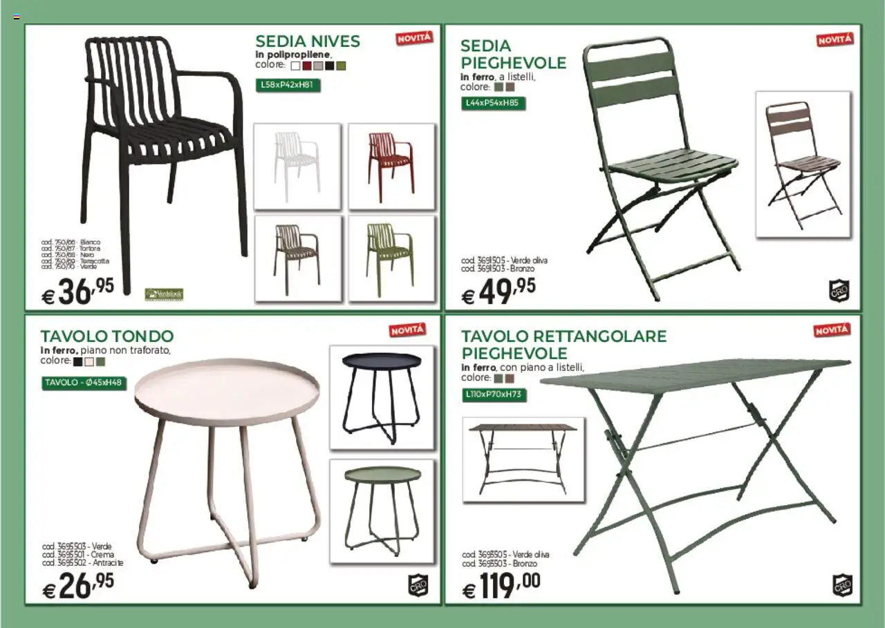 Volantino Brico OK del 03.03.2025 | Pagina: 5 | Prodotti: Crema, Tavolo, Sedia