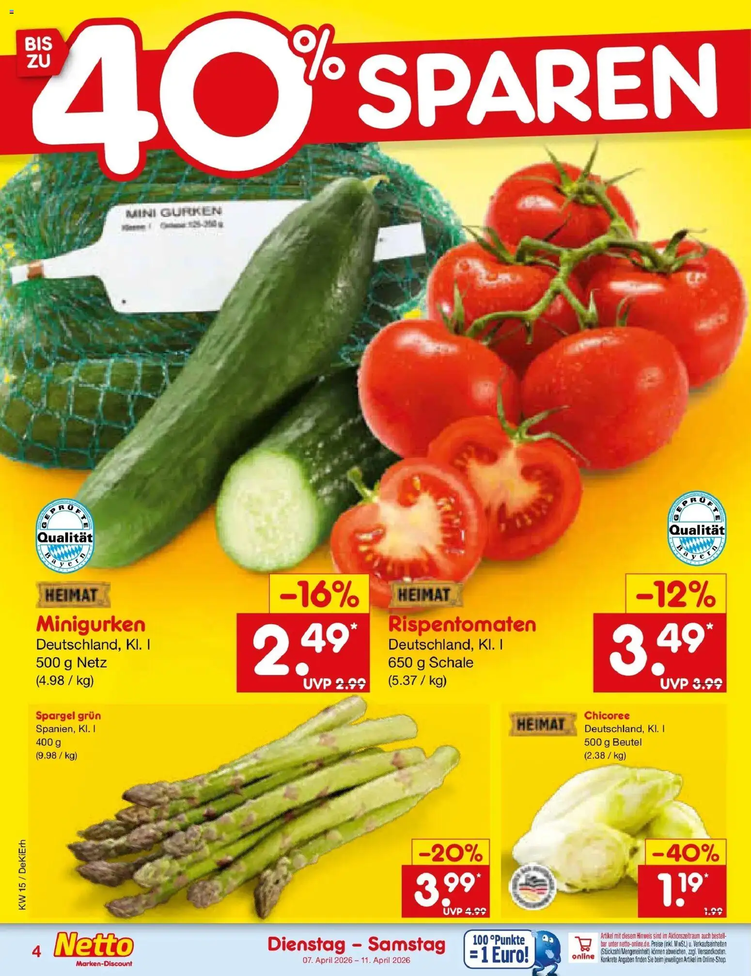 Netto Marken-Discount Prospekt Oberhaid	 – gültig ab 05.04.2026 | Seite: 6 | Produkte: Spargel, Gurken