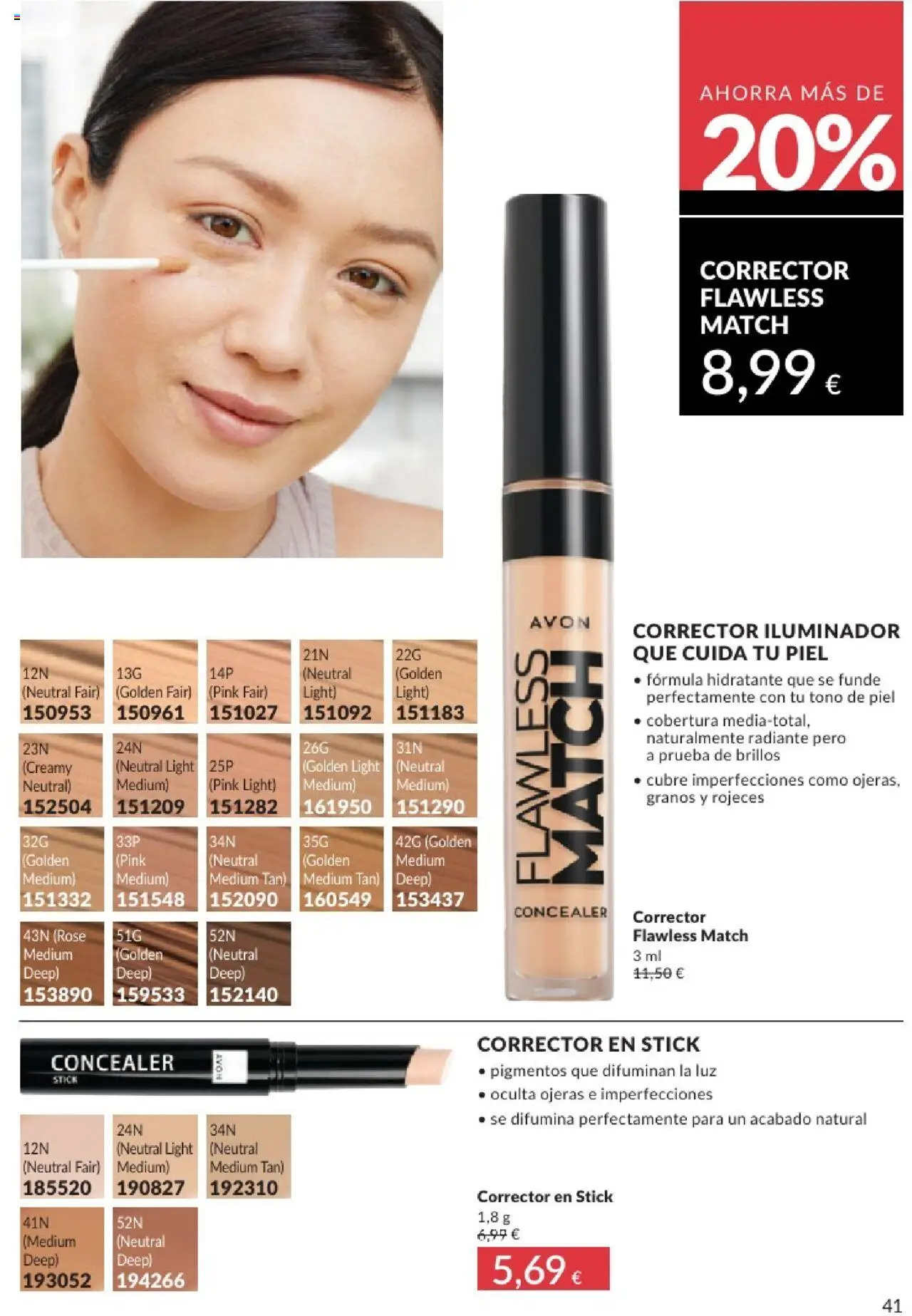 Catálogo AVON campaña 6 │ válido desde el 01.06.2025 | Página: 41 | Productos: Corrector, Iluminador