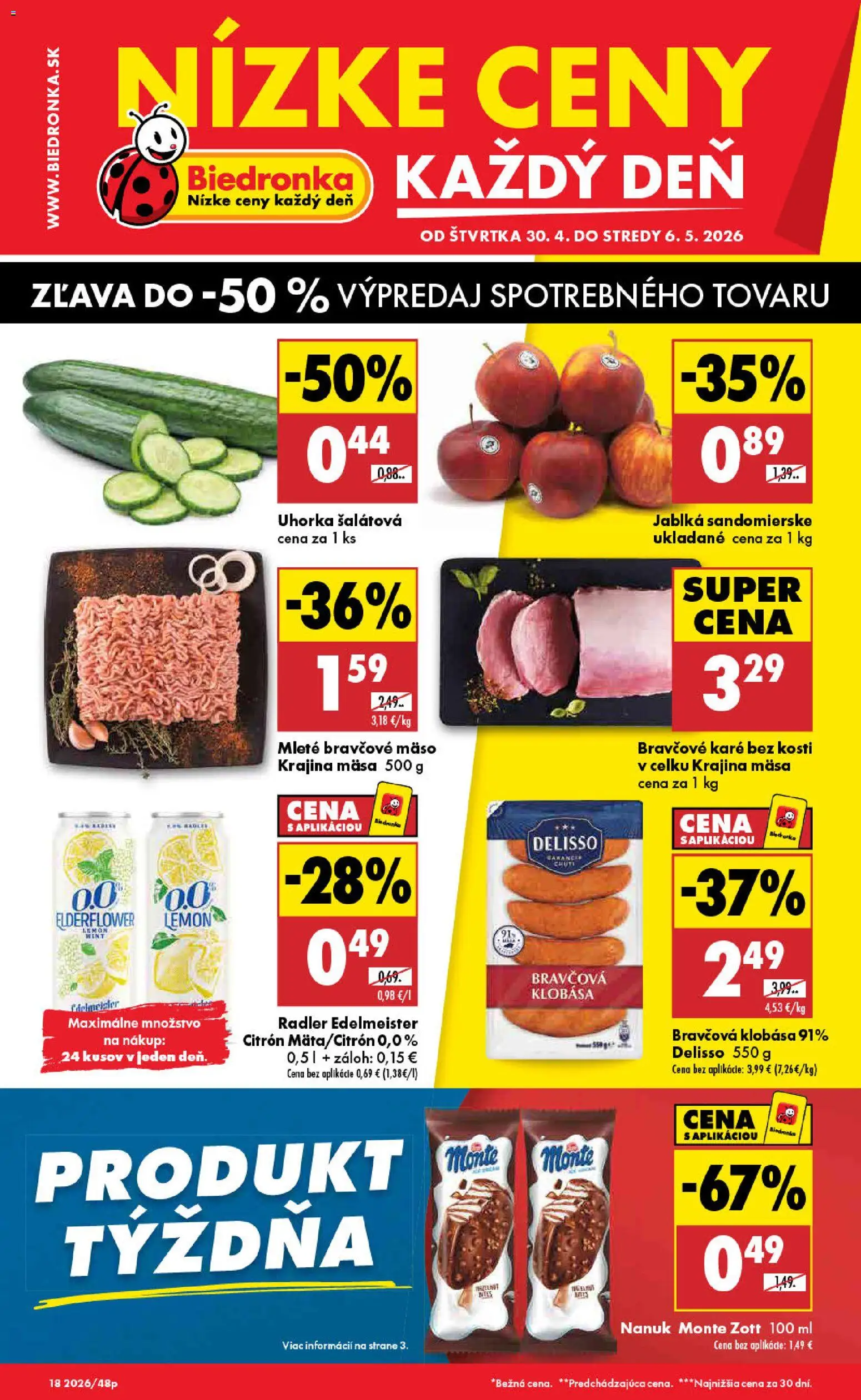 Biedronka leták od 30.04.2026 » Pozrite si limitované zľavy a ušetrite ešte dnes! | Slovensko