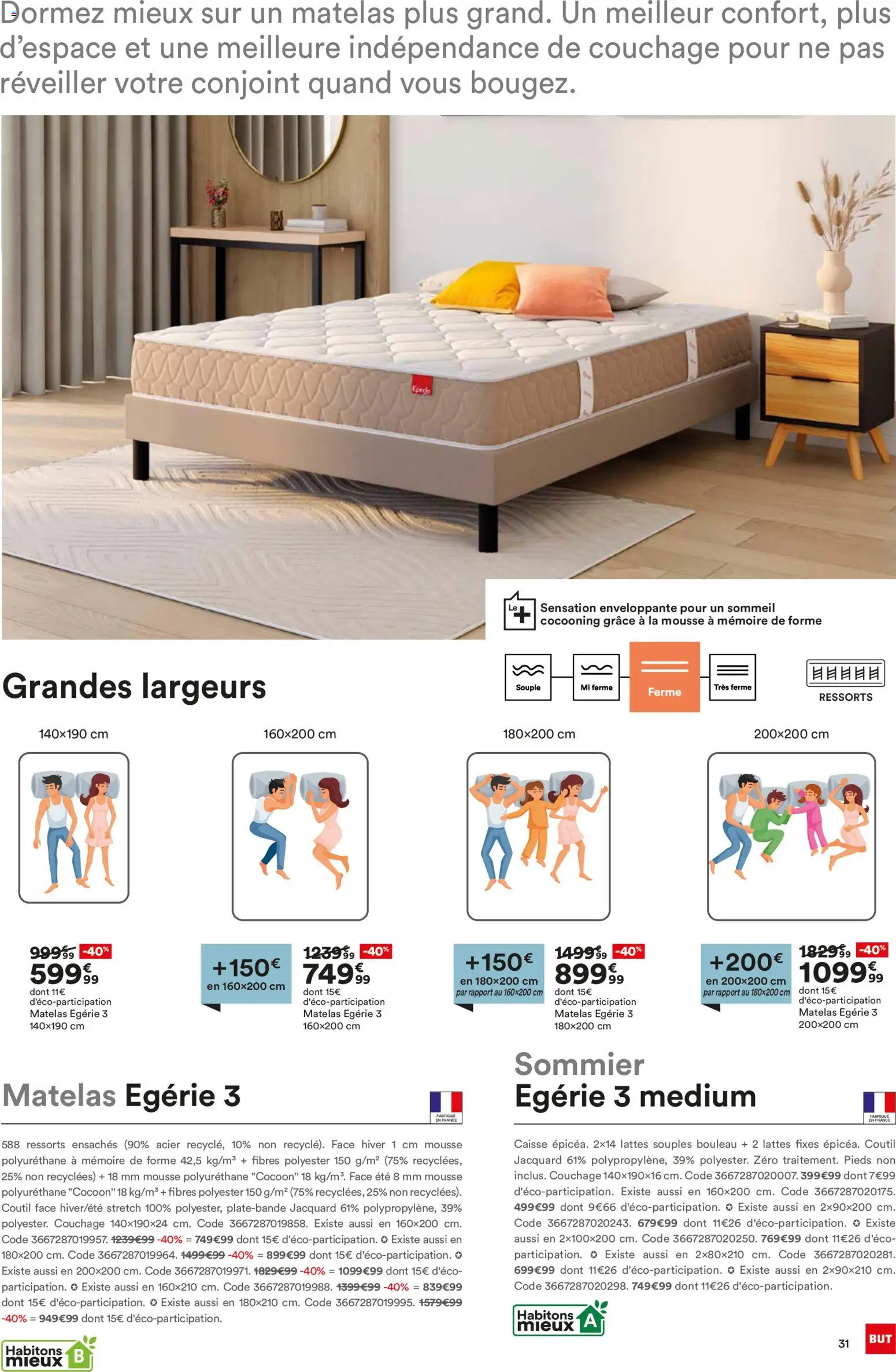 {H1} | Page: 31 | Produits: Mousse, Matelas, Sommier
