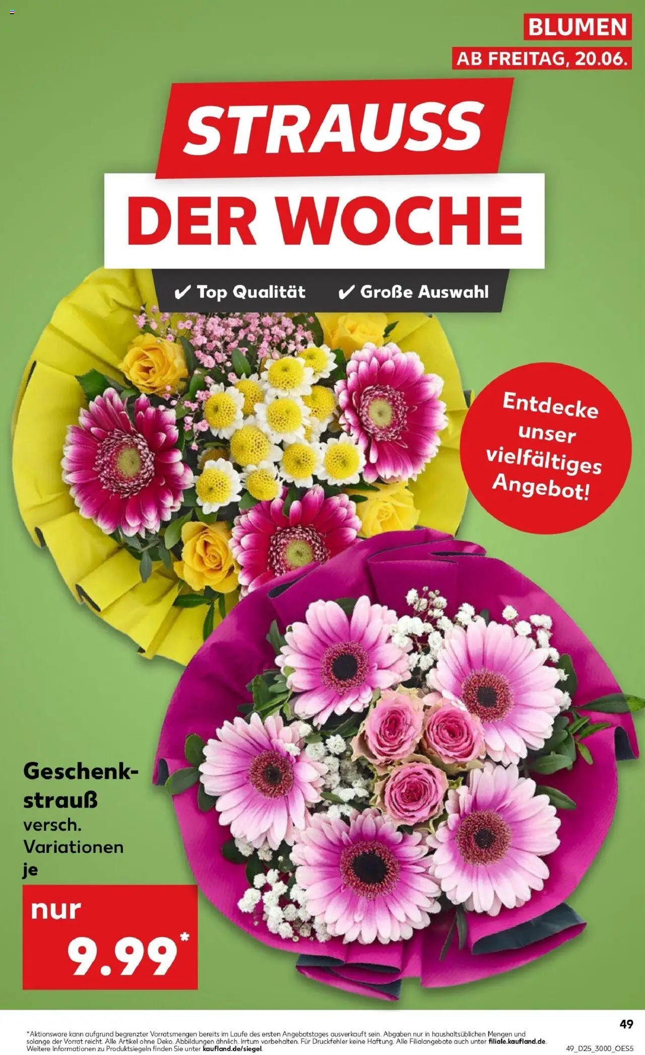 Kaufland prospekt Metzingen	 - gültig ab dem 22.06.2025 | Seite: 10 | Produkte: Top, Blumen