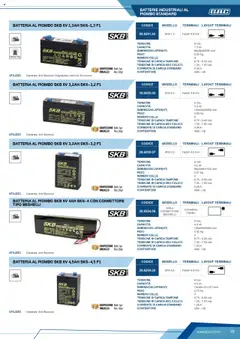 Anteprima del volantino BATTERIA AL PIOMBO SKB 6V 4AH SK6-4 CON CONNETTORE TIPO BEGHELLI, Batteria al piombo 6V 4AH SK6-4 con connettore tipo Beghelli valido a partire dal 12.04.2025 | Pagina: 19 | Prodotti: Connettore, Contenitore, Batteria, Batterie