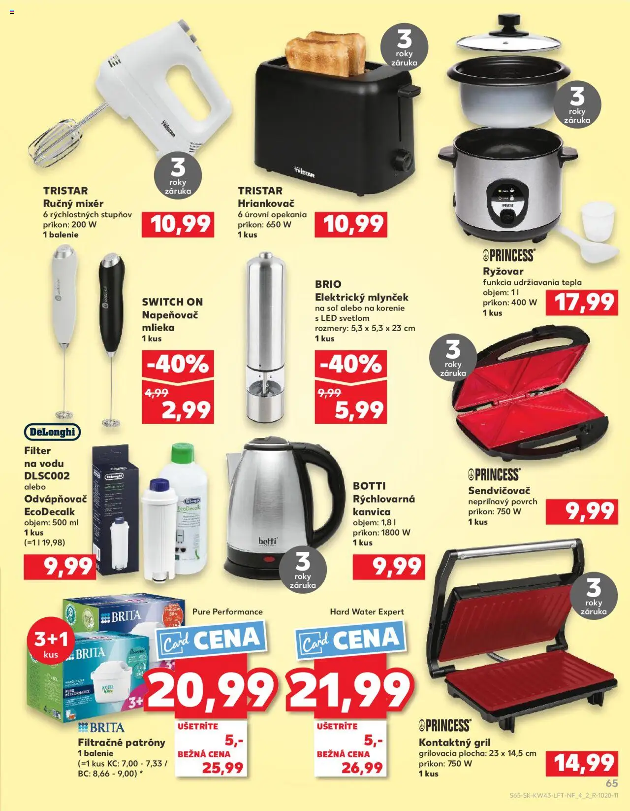 Nové Kaufland akcie – leták je platný od 23.10.2025 | Strana: 65 | Produkty: Gril, Ručný mixér, Filter na vodu, Napeňovač