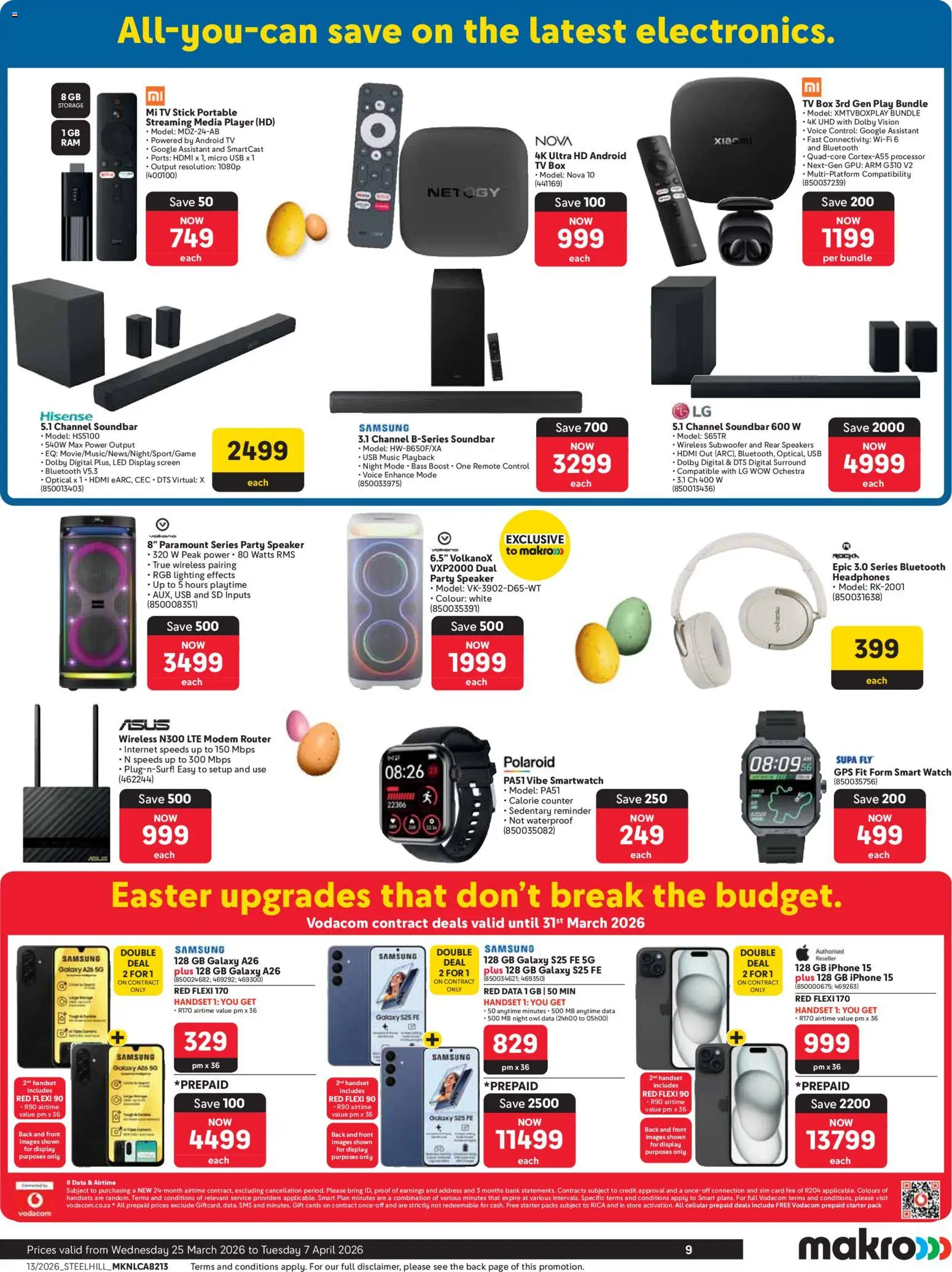 New Makro catalogue – valid from 25.03.2026 | Page: 9 | Products: Sim, Router, Speaker, TV