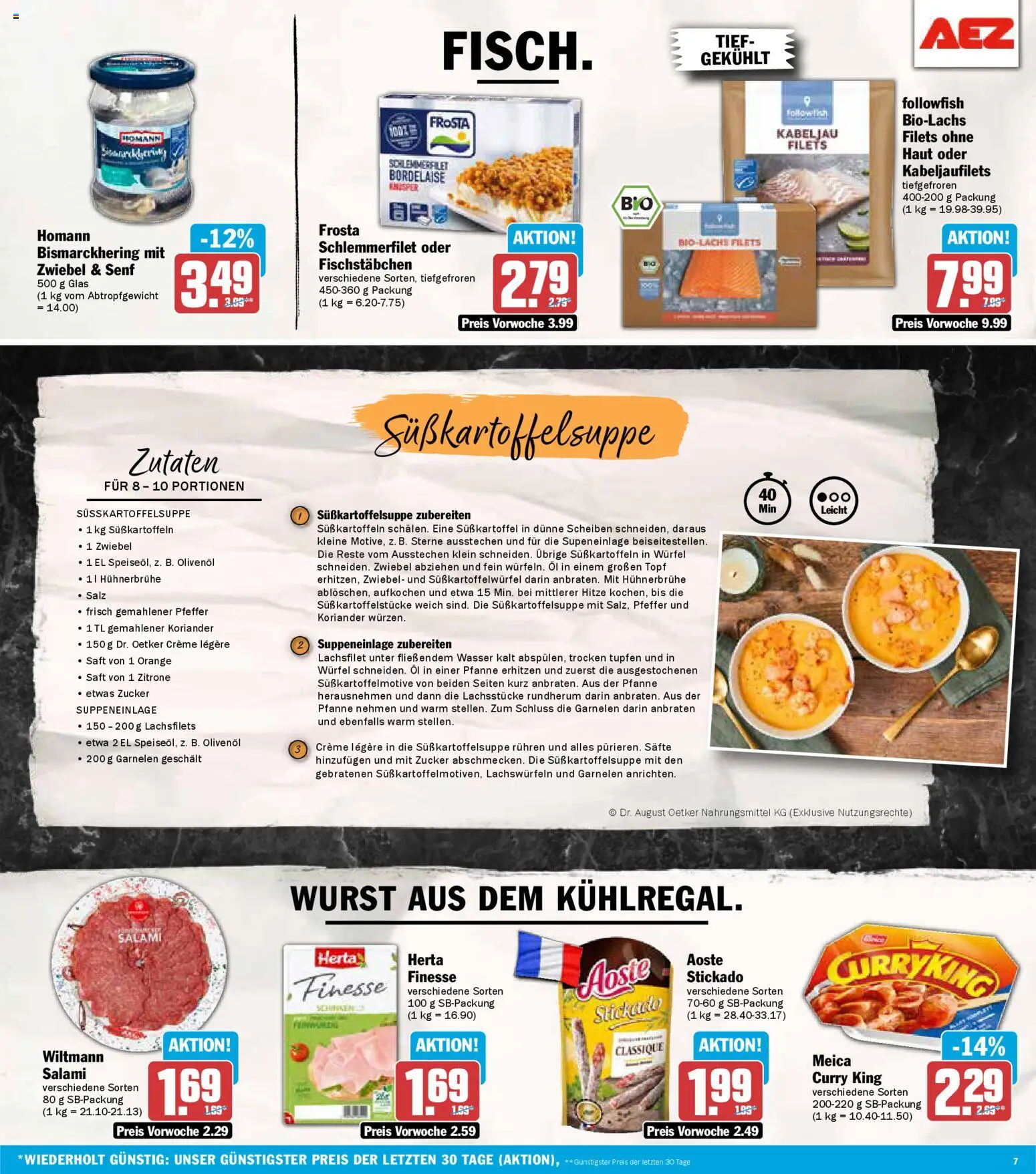 AEZ Prospekt 	 – gültig ab 10.11.2025 | Seite: 7 | Produkte: Garnelen, Meica, Salz, Wurst