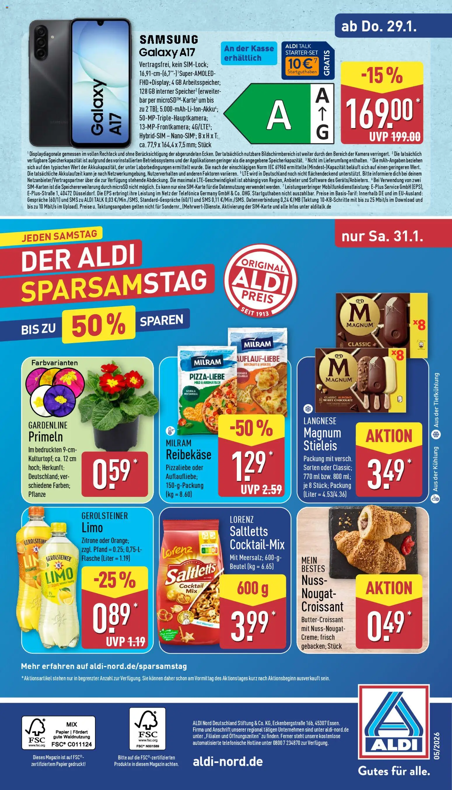 Aldi Prospekt 	 – gültig ab 26.01.2026 | Seite: 34 | Produkte: Kamera, Croissant, Zitrone, Gerolsteiner