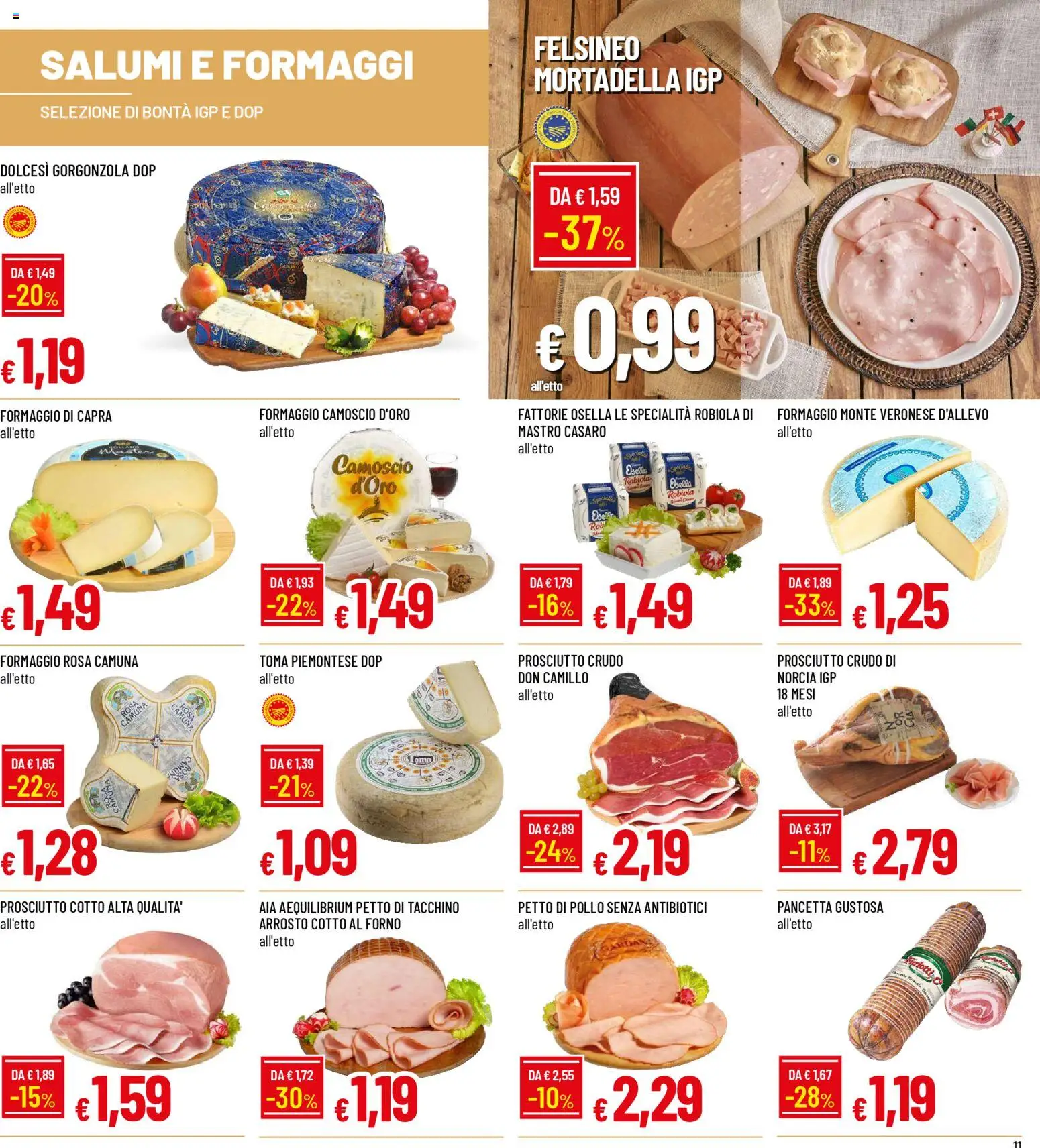 Volantino Galassia del 12.03.2026 | Pagina: 11 | Prodotti: Petto di Pollo, Formaggio, Mortadella, Forno