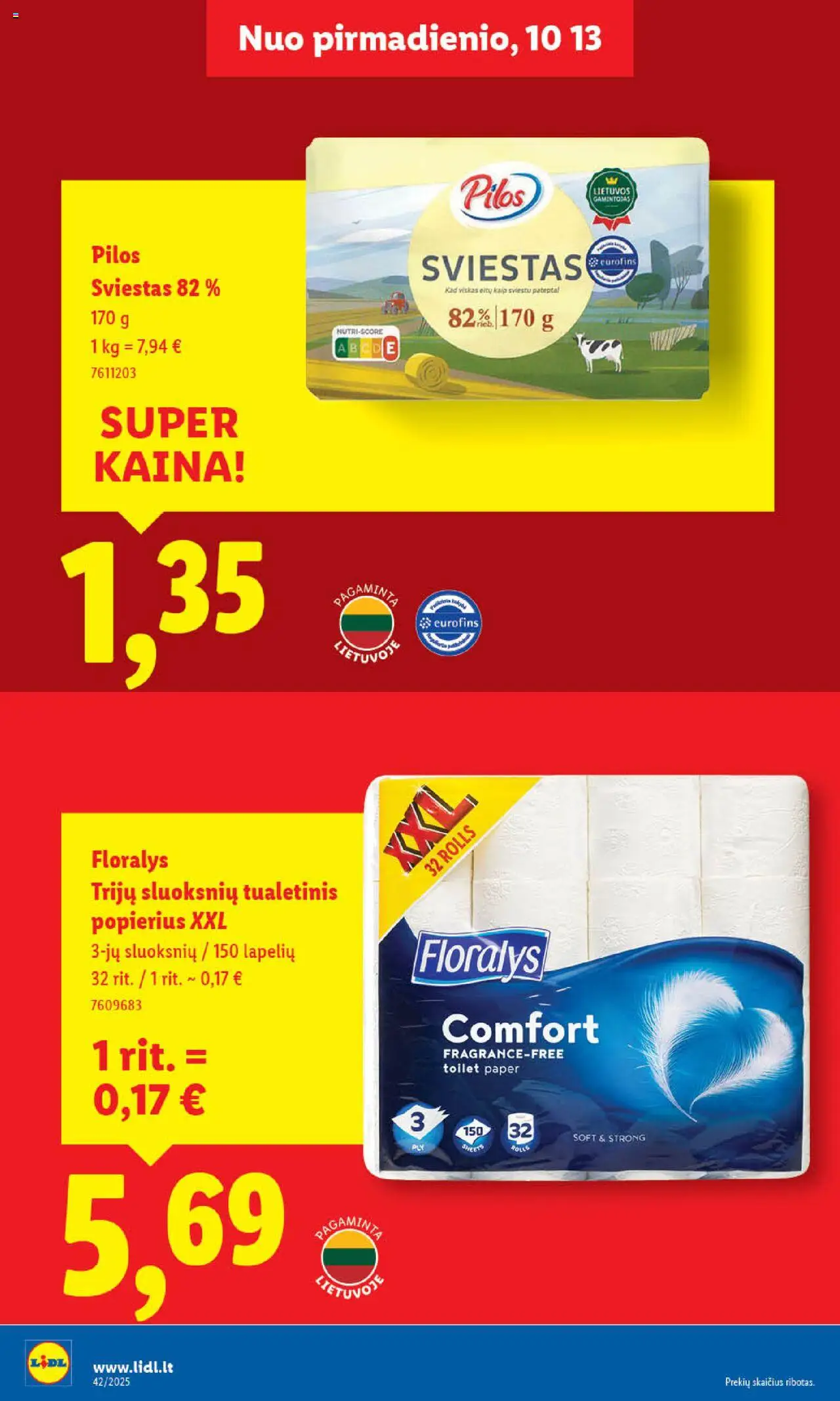 LIDL akcijos nuo 16.10.2025 | Puslapis: 36 | Prekių: Sviestas