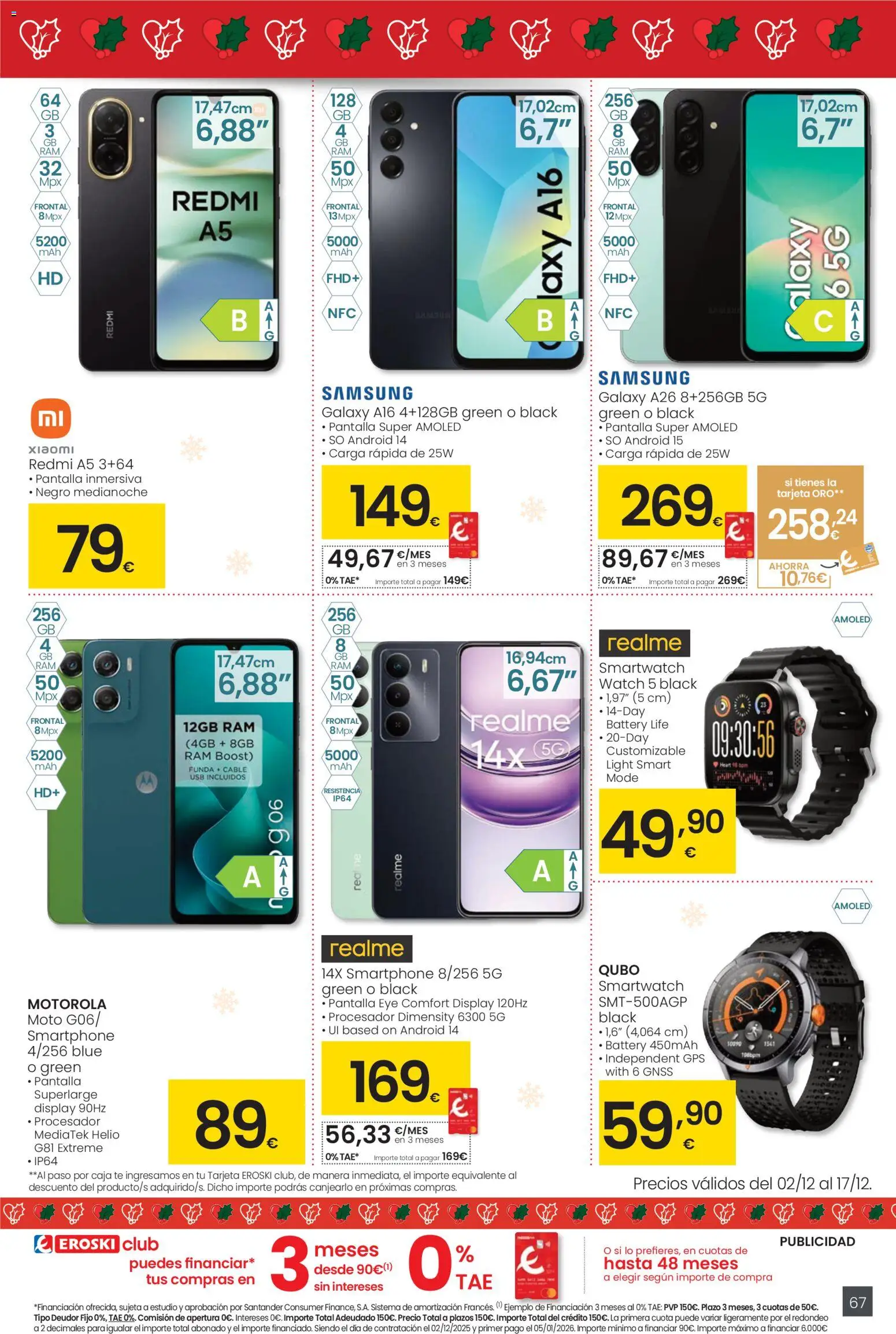 Eroski - Ofertón Navidad  │ válido desde el 27.11.2025 | Página: 67 | Productos: Smartphone, Cable, Funda, Caja