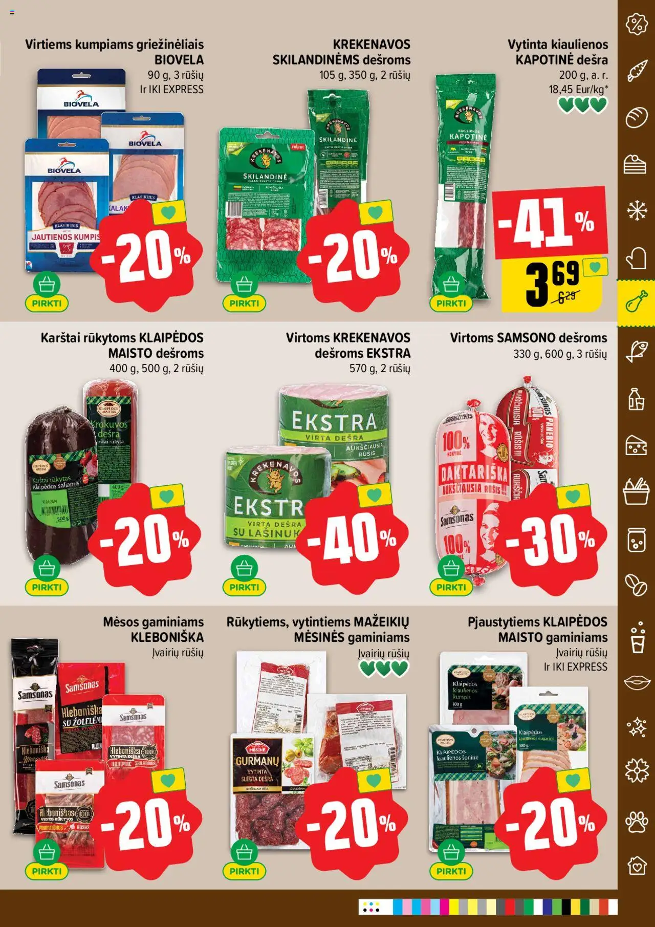 IKI leidinys│galioja nuo 14.07.2025 | Puslapis: 21 | Prekių: Jautienos, Saliamis, Kumpis, Dešra