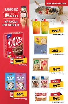 Maxi katalog - pregled Maxi kataloga - važi od 22.12.2025 | Strana: 46 | Proizvode: Žitarice, Čips, Ovsena kaša, Mango