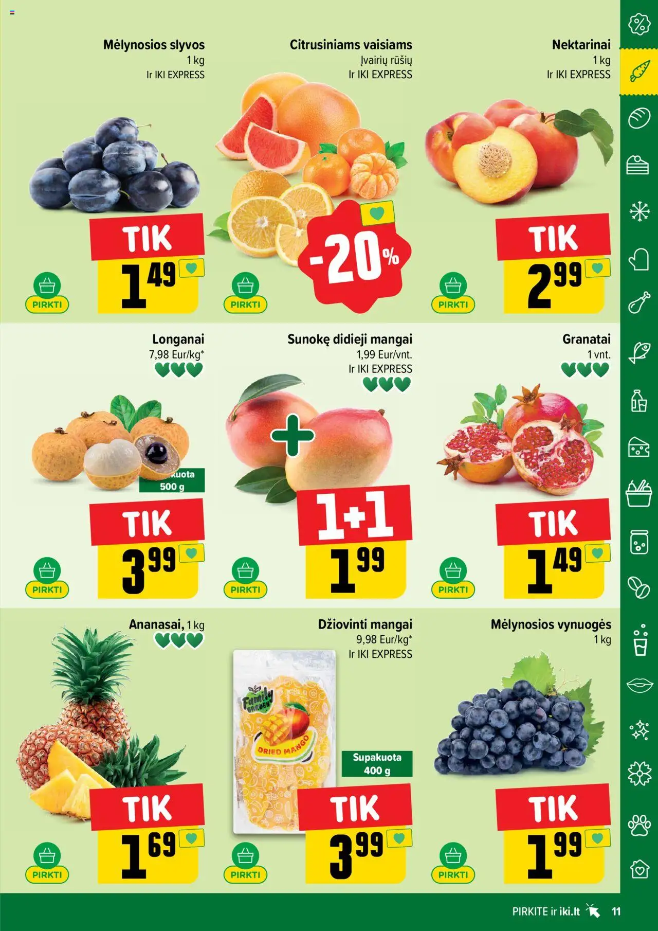 IKI akcijos nuo 08.09.2025 | Puslapis: 11 | Prekių: Vynuogės