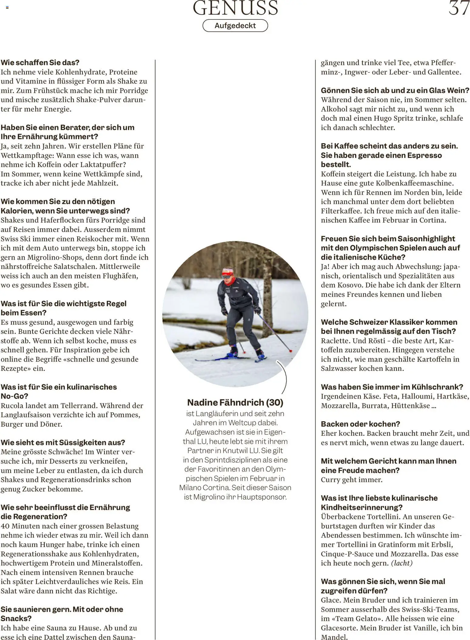 Migros Magazin – gültig ab 27.01.2026 | Seite: 37 | Produkte: Ski, Hüttenkäse, Salat, Raclette