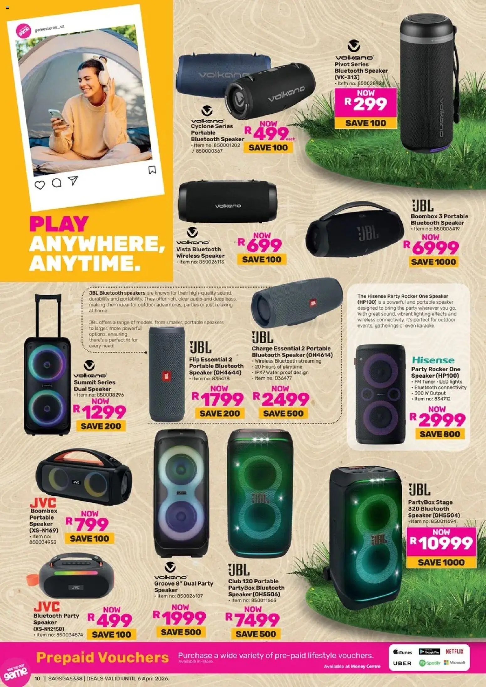 New Game catalogue – valid from 05.03.2026 | Page: 10 | Products: Audio, Speaker, Water
