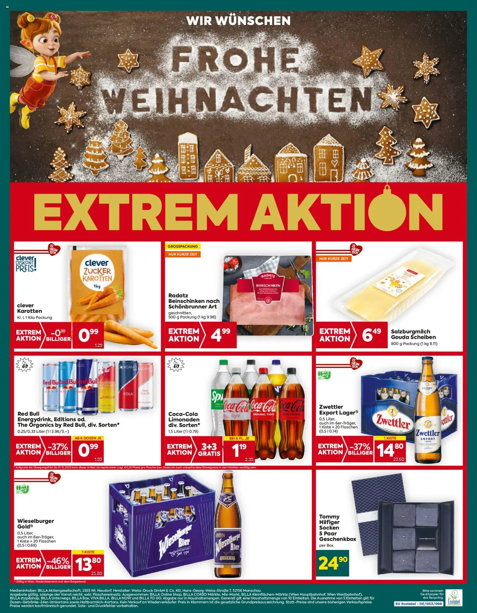 Billa Plus Flugblatt gültig ab 11.12.2025 | Seite: 16 | Produkte: Socken, Zucker, Box, Bier