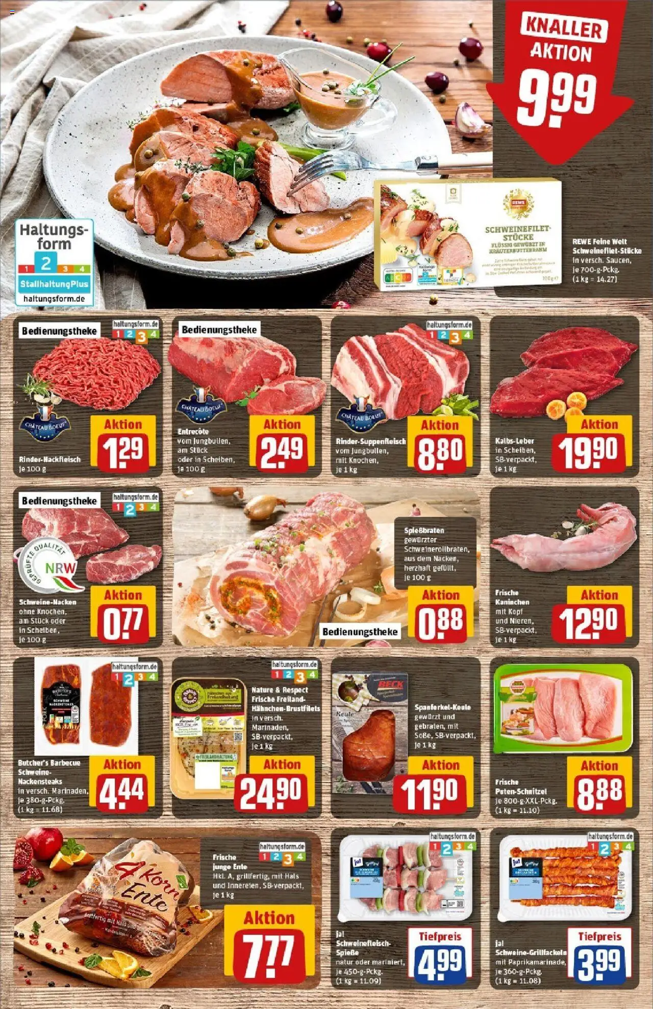 Rewe prospekt Oberwesel	 - gültig ab dem 01.06.2025 | Seite: 8 | Produkte: Kaninchen, Spieße, Schweinefilet, Ente