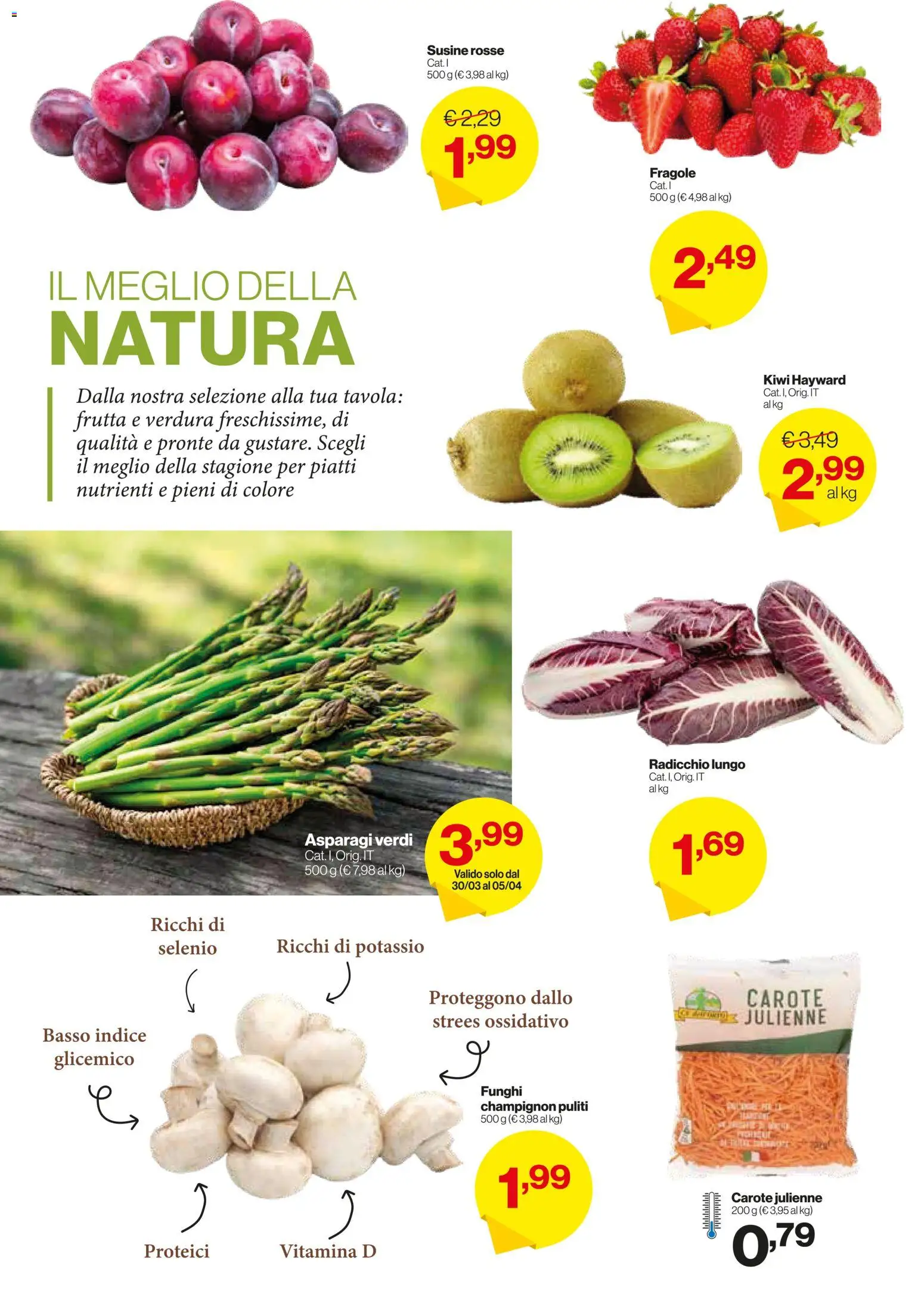 Volantino IN's del 25.03.2026 | Pagina: 12 | Prodotti: Kiwi, Funghi, Asparagi, Susine