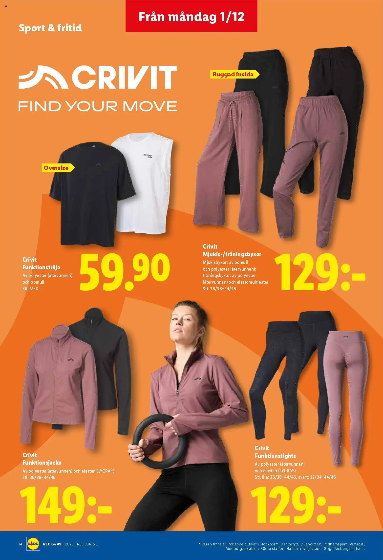 Lidl reklamblad aktuell från 01.12.2025 | Sida: 17 | Produkter: Träningsbyxor