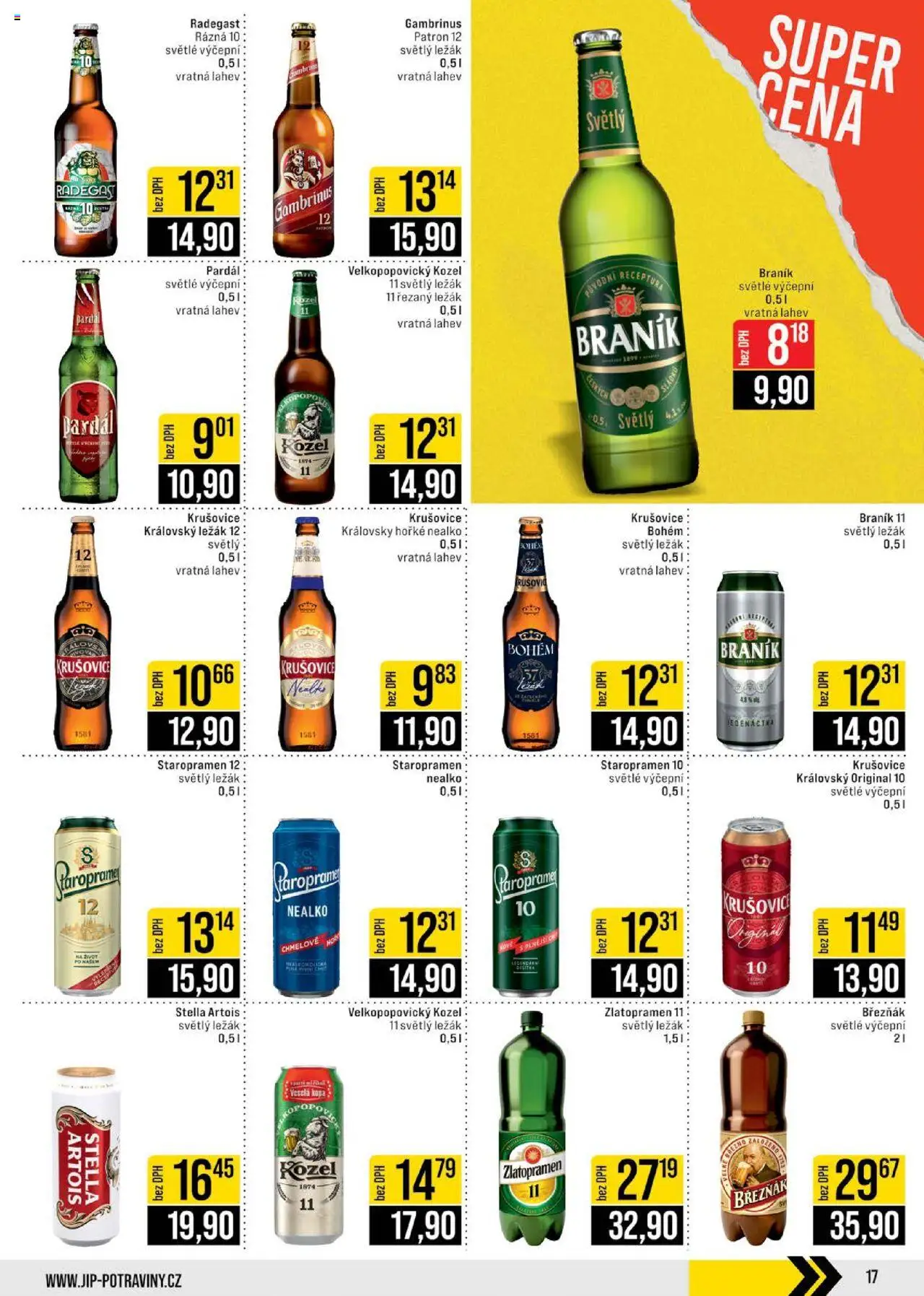 Jip leták - Cash & Carry od 15.10.2025 | Strana: 17 | Produkty: Zlatopramen, Kozel 11, Zlatopramen 11, Gambrinus
