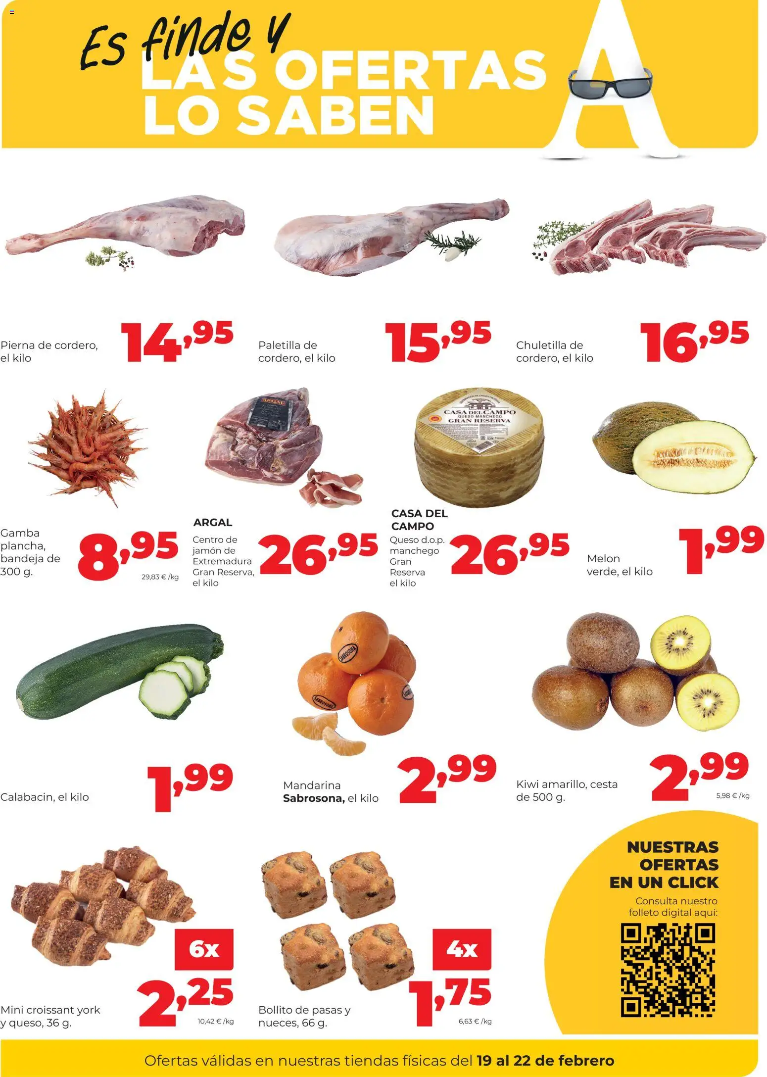 Alimerka - Fin de semana  │ válido desde el 19.02.2026 | Página: 2 | Productos: Croissant, Kiwi, Bandeja, Cesta