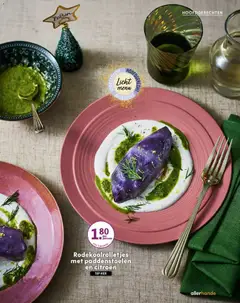 Rodekoolrolletjes met paddenstoelen en citroen, Red cabbage rolls with mushrooms and lemon - Voorbeeld van een folder van Albert Heijn, geldig van 05.12.2025 | Pagina: 91 | Producten: Citroen