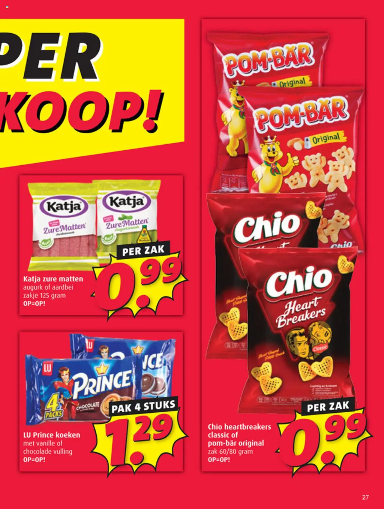  | Pagina: 27 | Producten: Chocolade, Zak, Pavilon, Zure matten