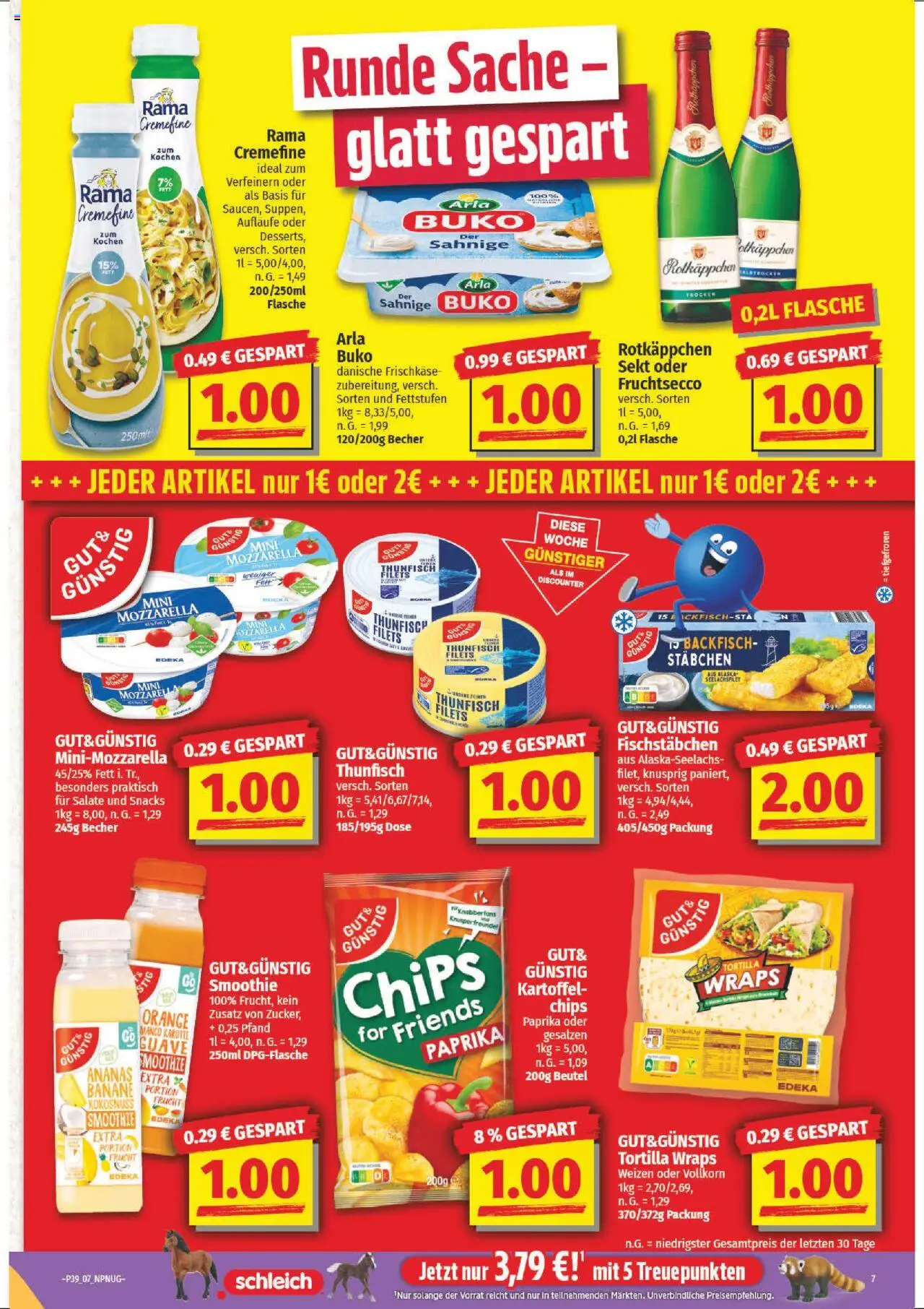 NP Discount Prospekt 	 – gültig ab 22.09.2025 | Seite: 7 | Produkte: Rama, Fischstabchen, Rotkäppchen, Chips