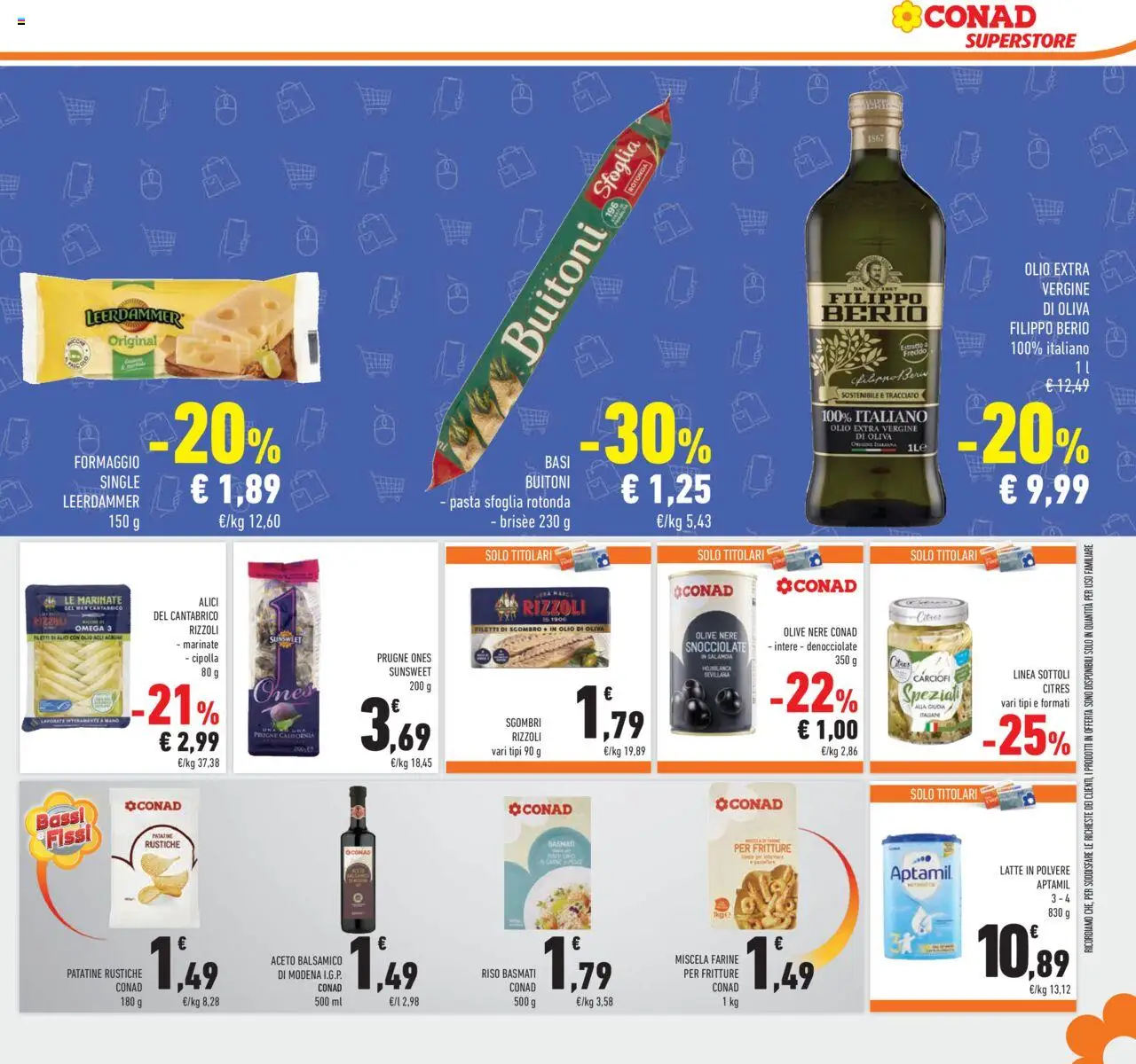 Volantino Conad del 13.08.2025 | Pagina: 29 | Prodotti: Riso Basmati, Patatine, Aceto, Olio di Oliva