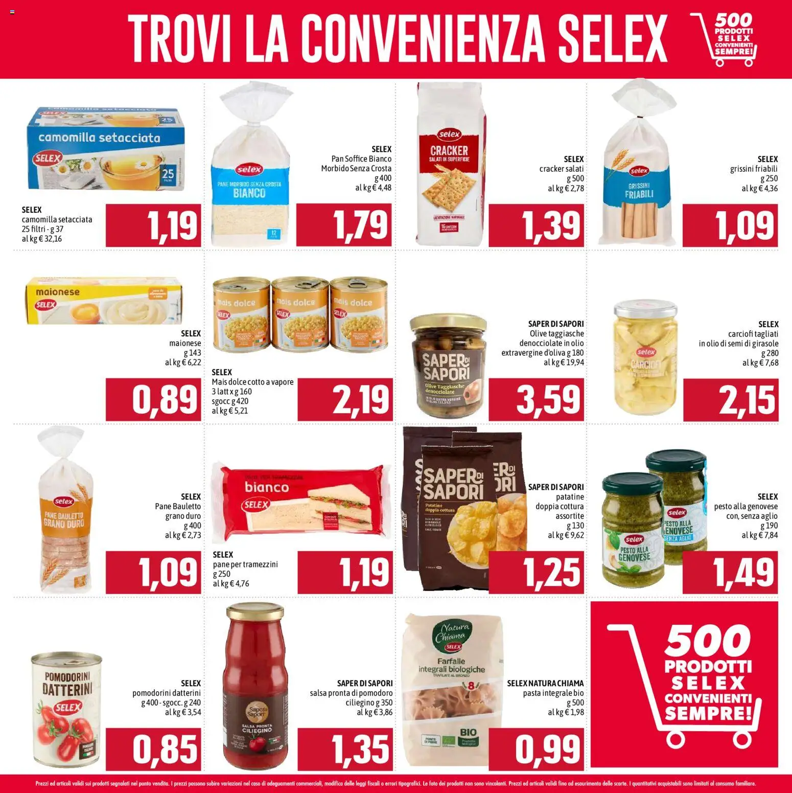 Volantino Emisfero del 09.04.2026 | Pagina: 23 | Prodotti: Pomodorini, Salsa, Pesto, Olio di semi di girasole